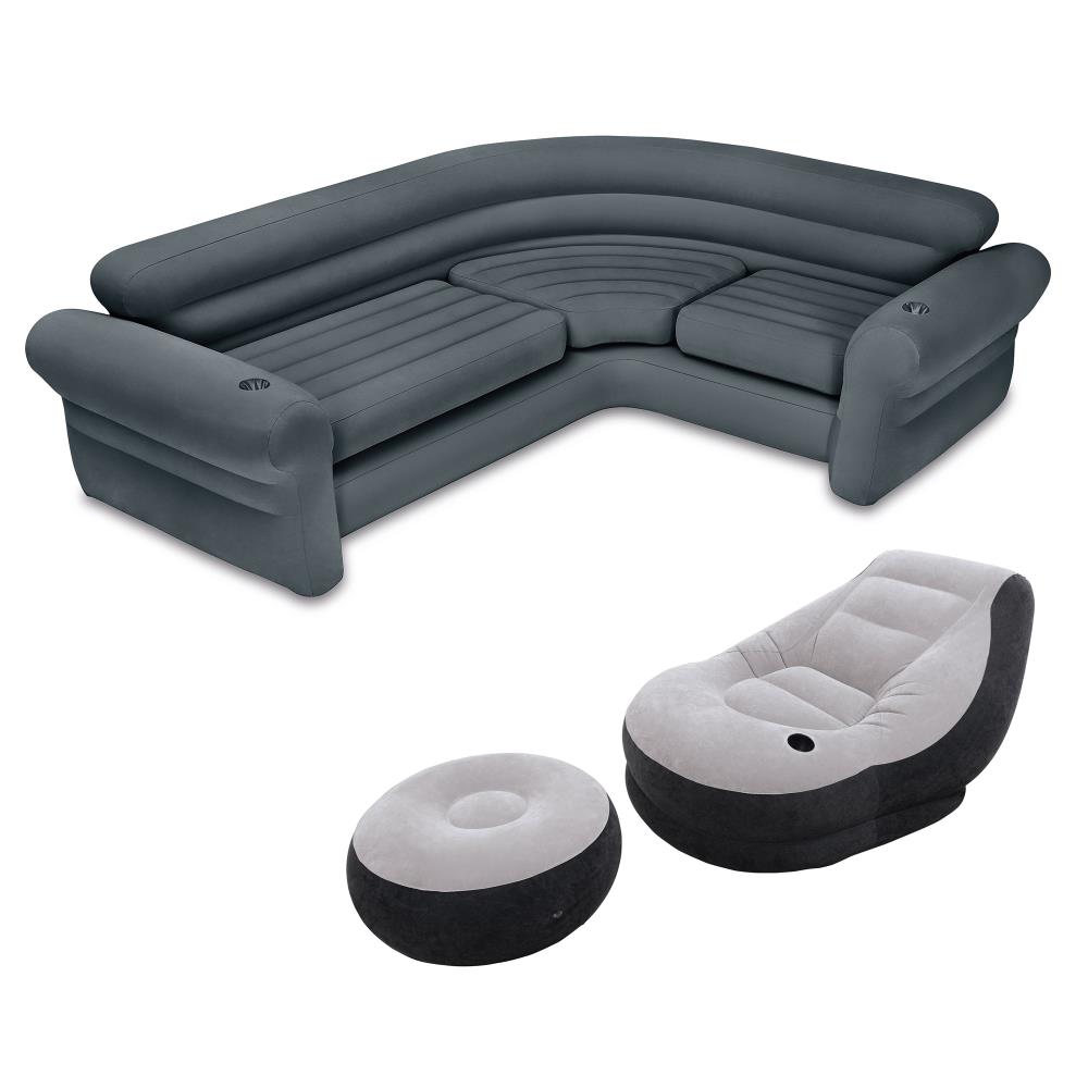 Intex Gray Inflatable Corner Sectional