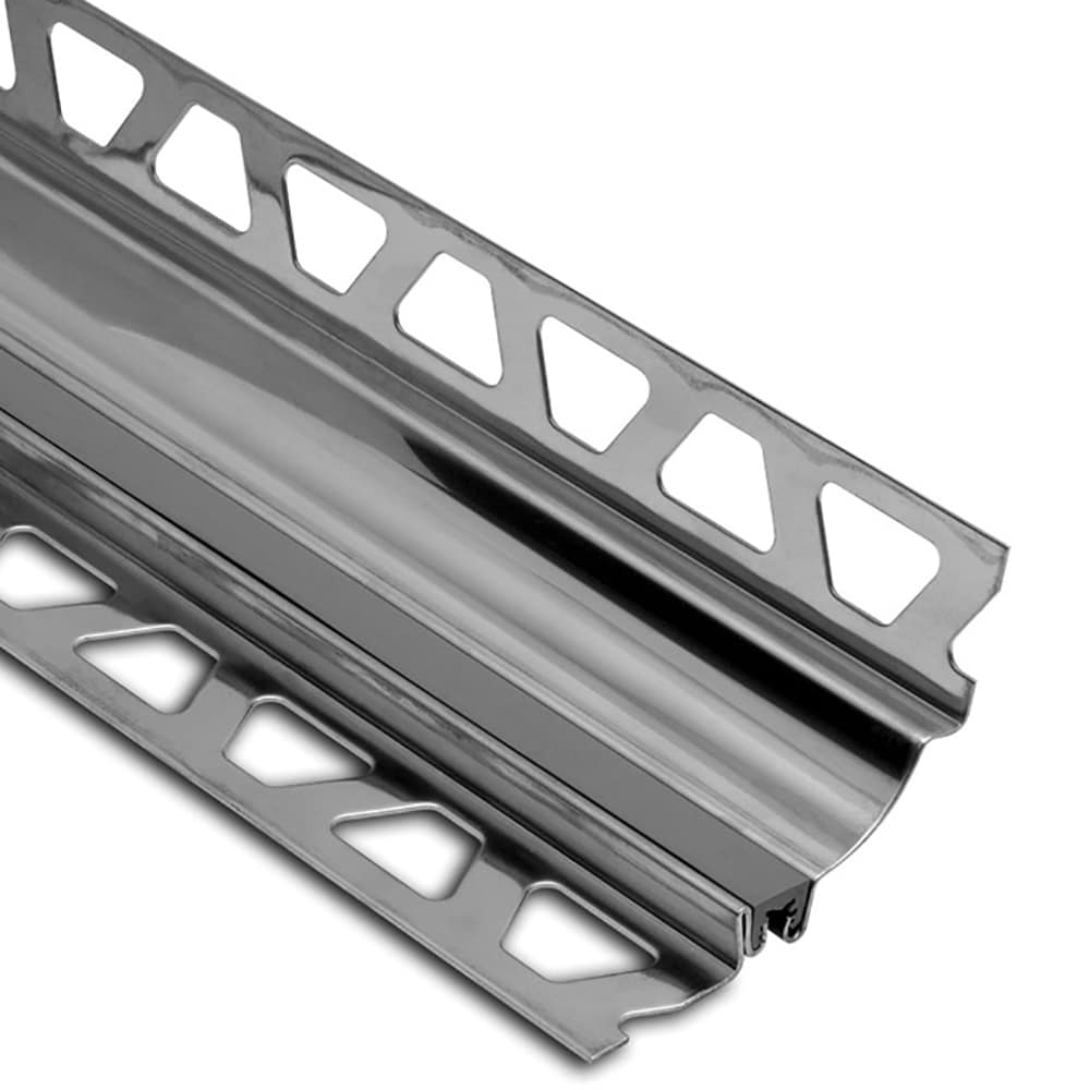 Schluter Systems HKSV2AU30/O7G Dilex-HKS 1.188-in W x 98.5-in L Grey Steel Cove base Tile Edge Trim