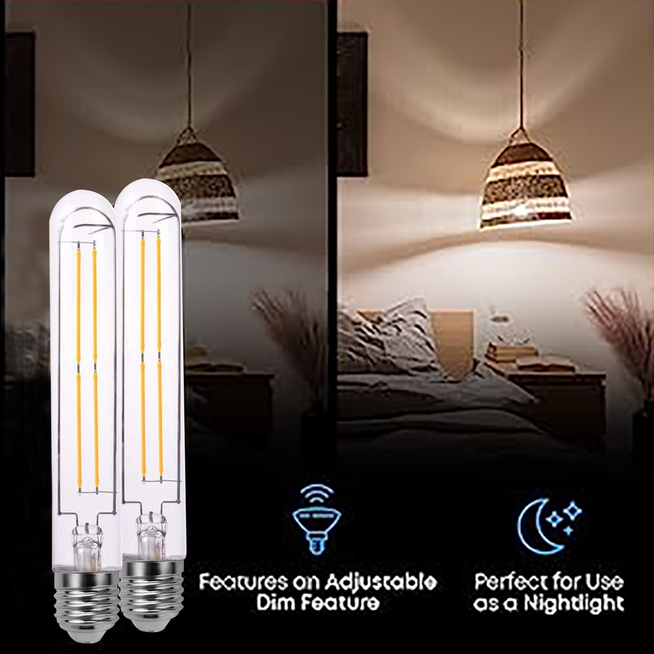 75-Watt Equivalent T10 Household Indoor LED Light Bulb in Warm White  (4-Pack)
