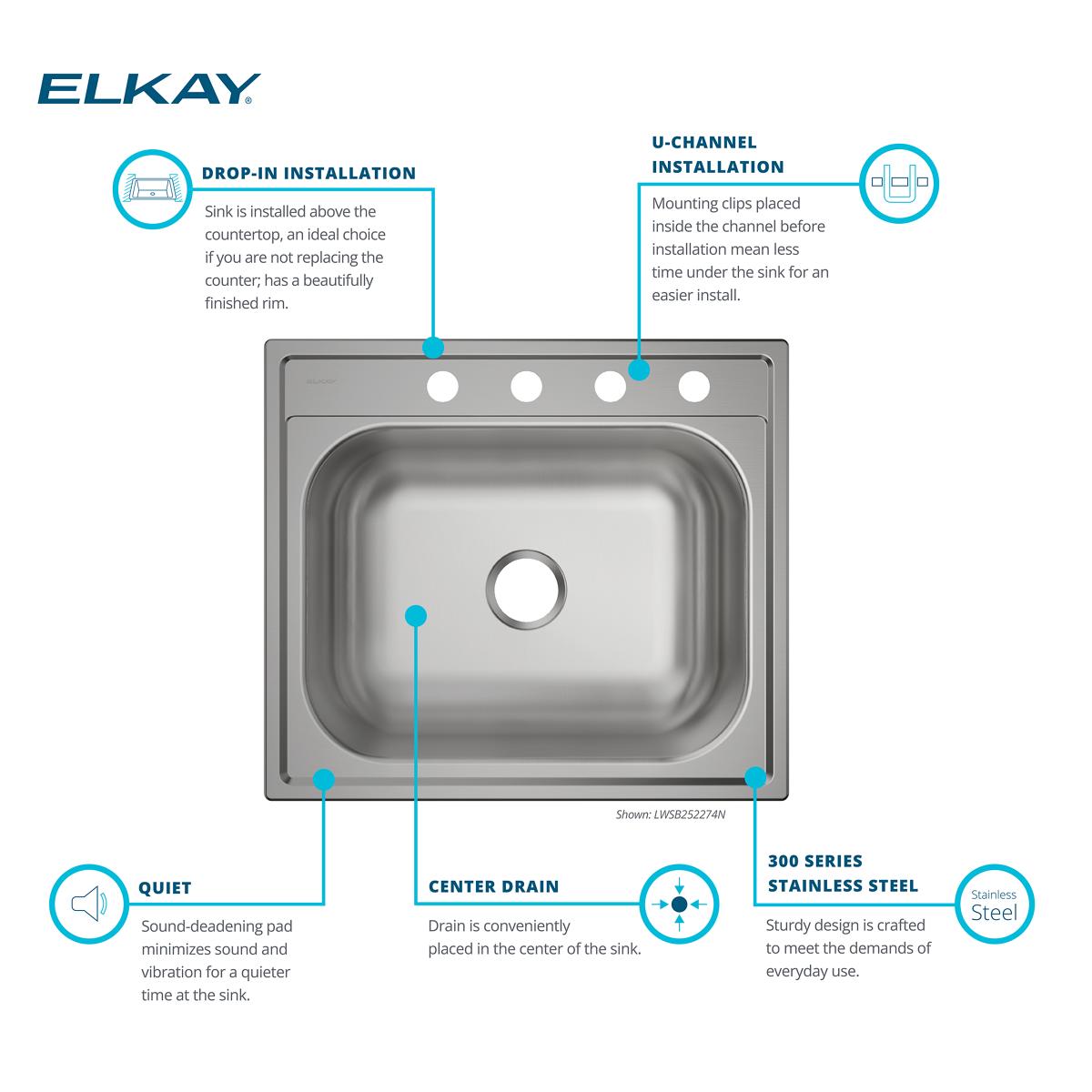 Elkay LWSB252274N Kitchen-Sinks - View #4