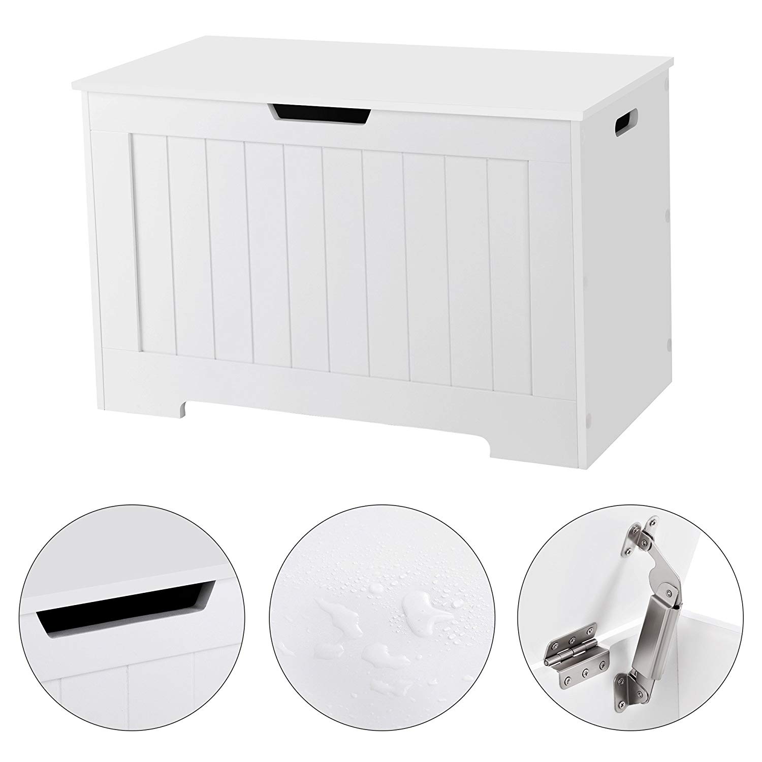 large white wooden toy box