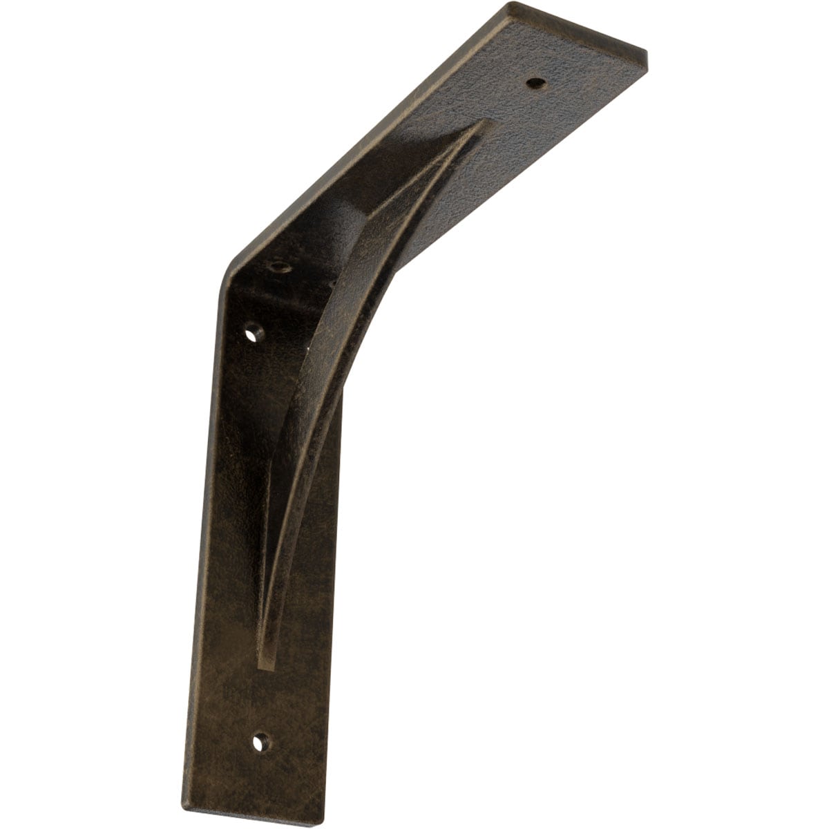 Ekena Millwork BKTM02X08X08LEAPG Legacy 8-in x 2-in x 8-in Antique gold Steel Mounting bracket