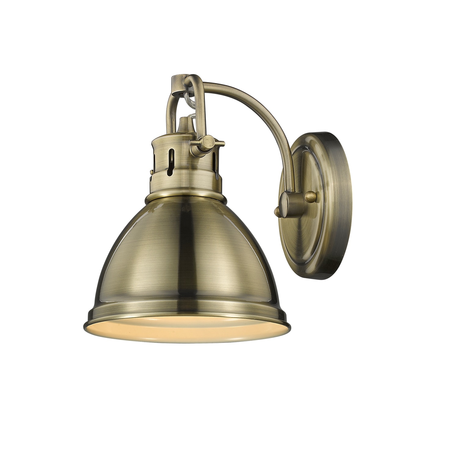 Golden Lighting 3602-BA1 AB-AB Duncan 6.5-in 1 -Light Brushed Gold Transitional Vanity light