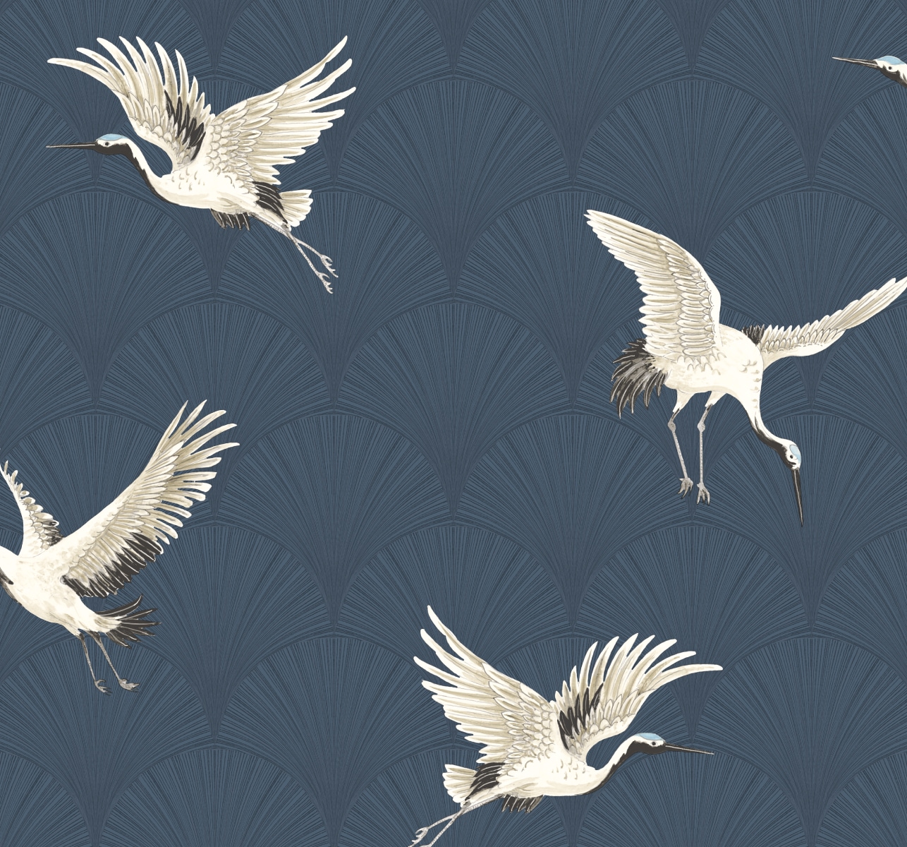 NextWall NW42802 40.5-Sq. Feet Denim Blue Vinyl Animals Self-adhesive Peel and Stick Wallpaper