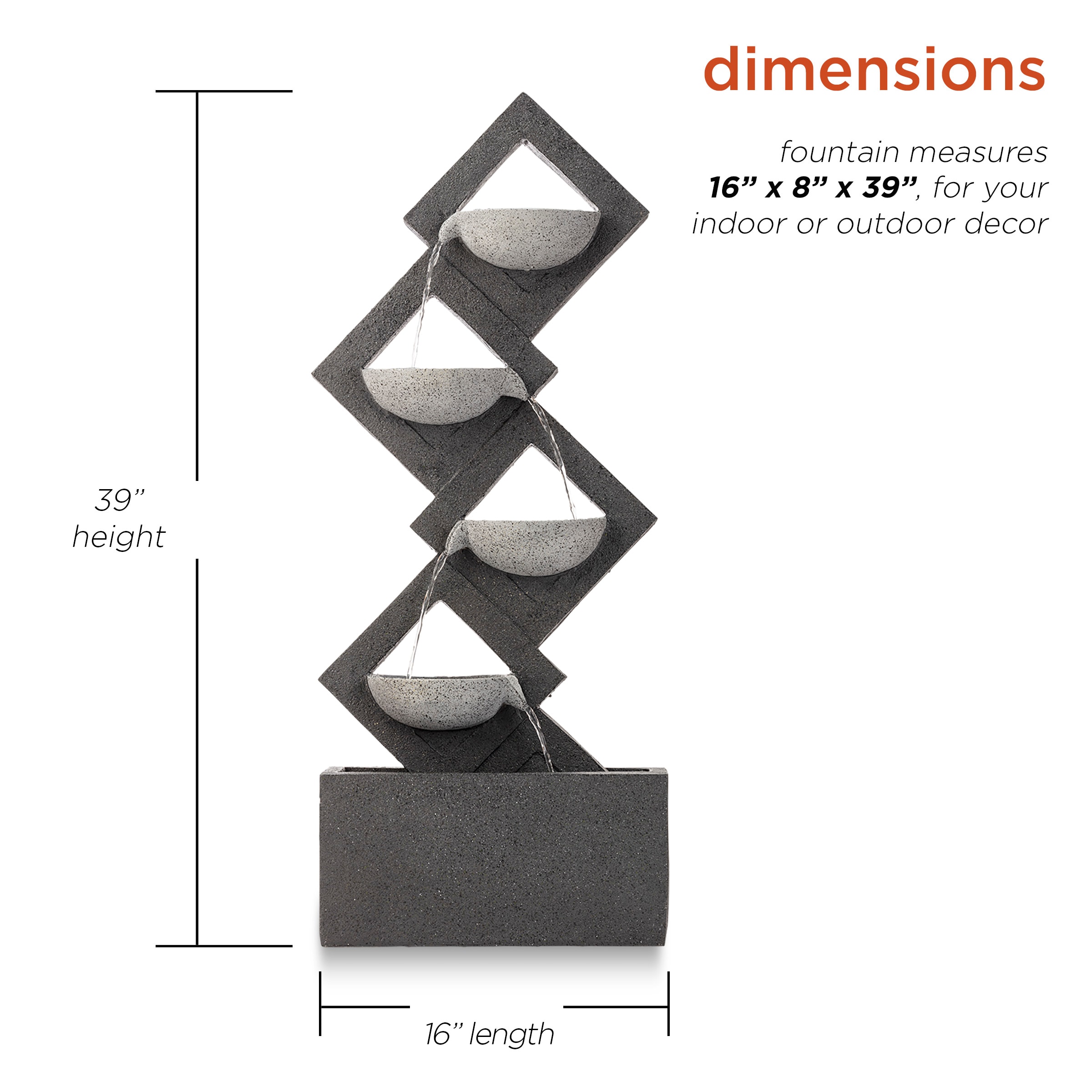 Alpine Corporation GIL1642 fountains - View #3