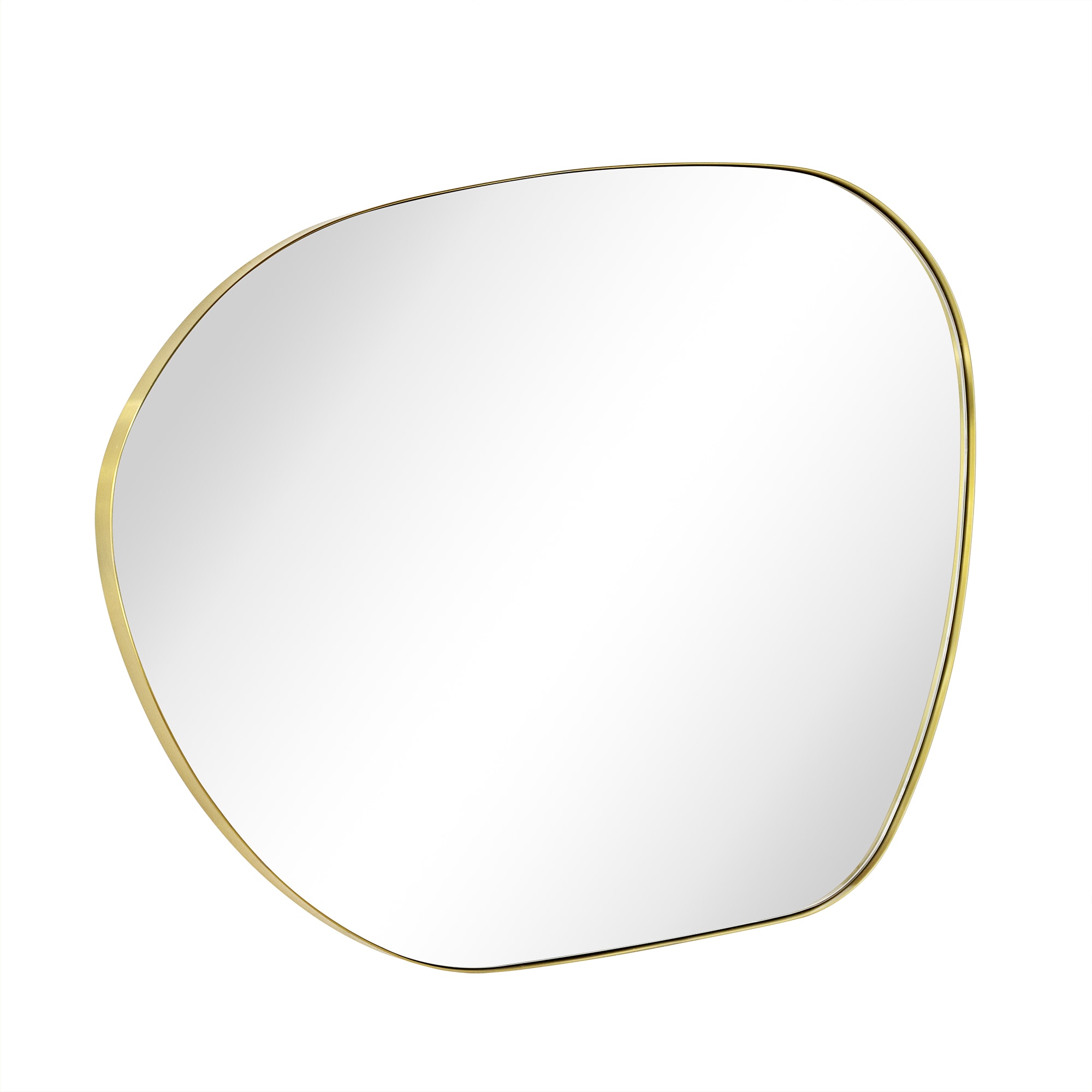 TEHOME GC-0Y335 Bertlinde 40-in x 30-in Framed Irregular Bathroom Vanity Mirror ( Brushed Gold )