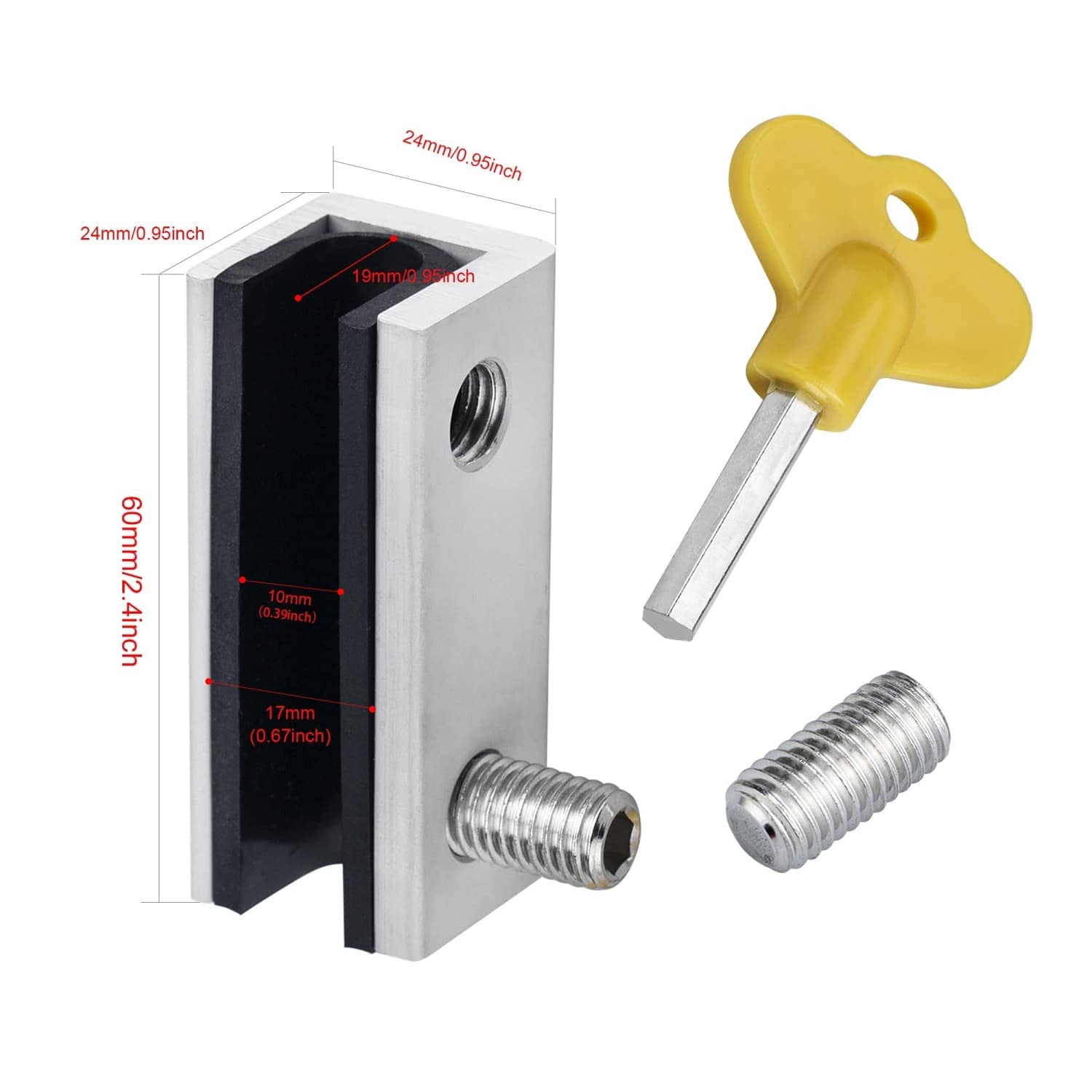 Angel Sar L2ZQYA727WSL04 Horizontal-Sliding-Window-Sash-Locks - View #3