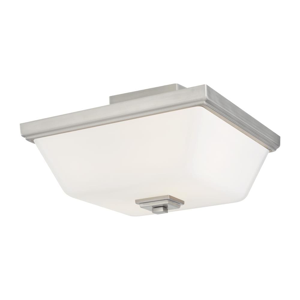 Generation Lighting 7713702-962 Ellis Harper 2 -Light 13-in Brushed Nickel Semi Flush Mount Light