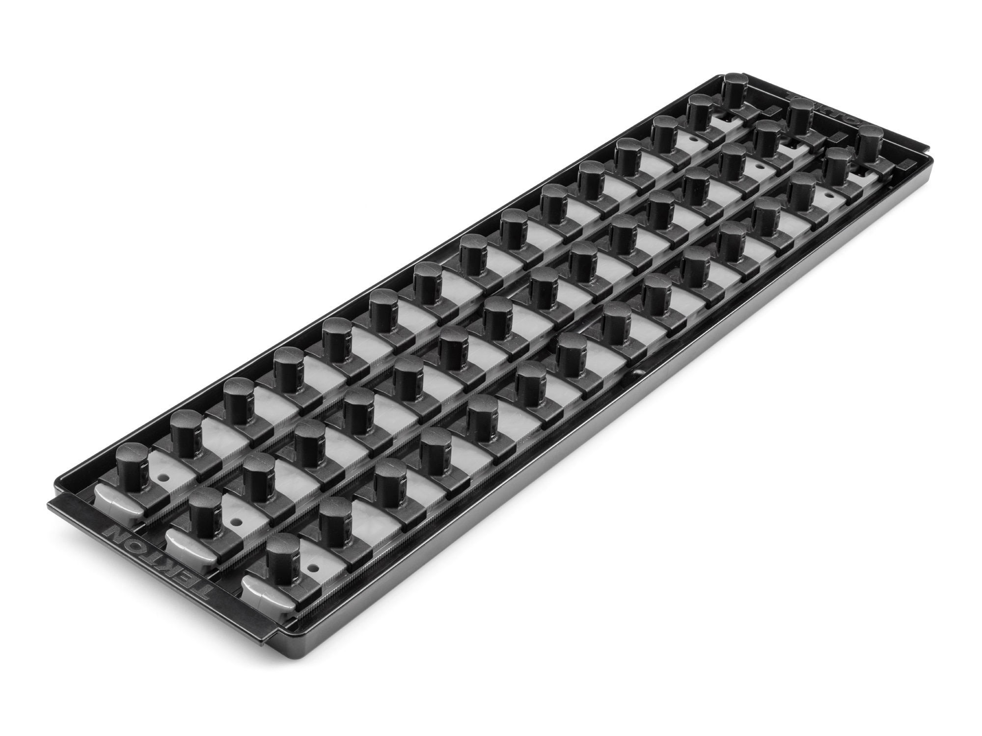 TEKTON OST27345 Plastic Socket storage - 1/2 in drive x 18 inch socket rails with 45 clips