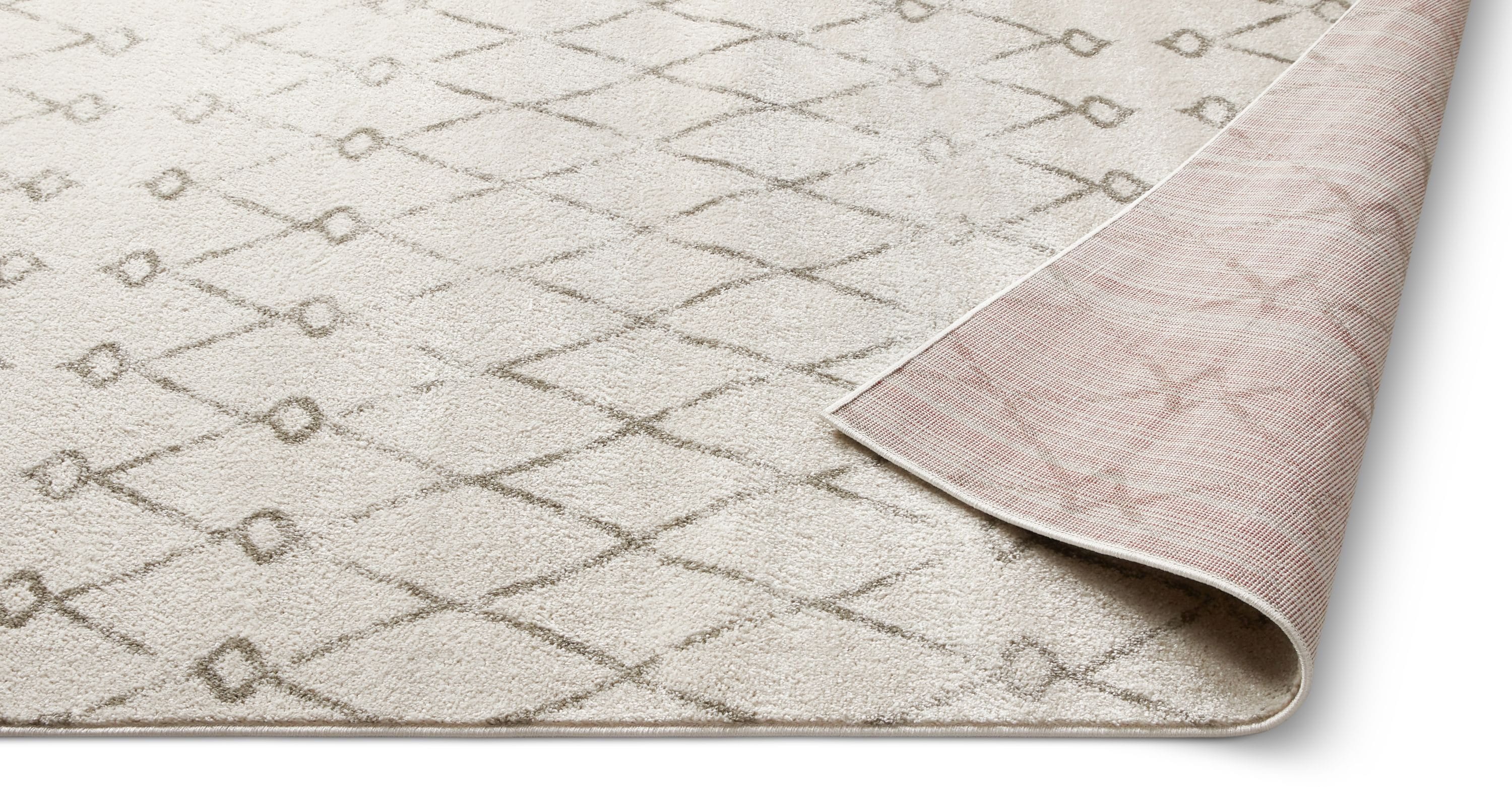 Serenity Passione Ivory Geometric 3'11" x 5'3" Synthetic Area Rug