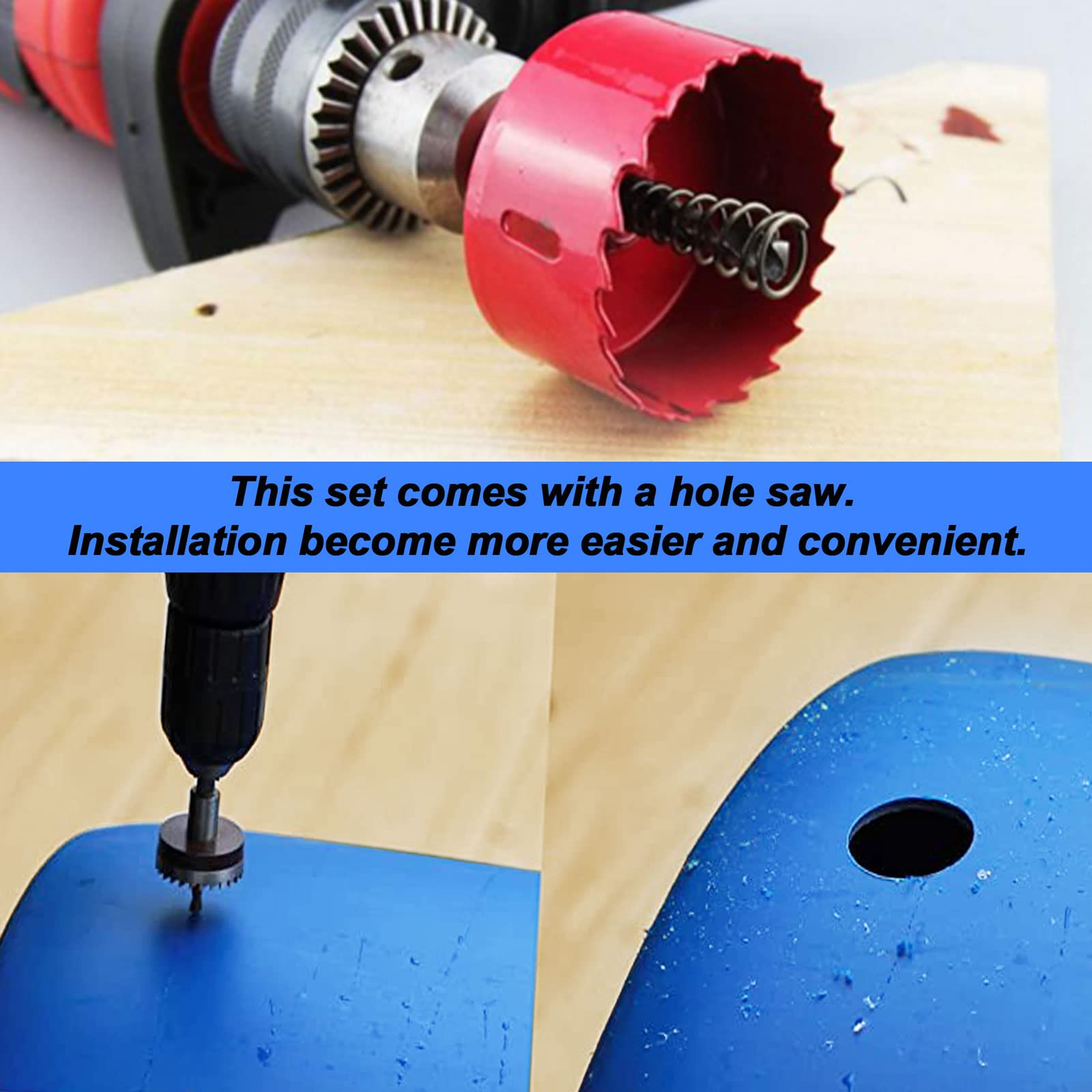 Vrbgify 2 Piece Rain Barrel Bulkhead Fitting Kit with Plugs and Hole ...