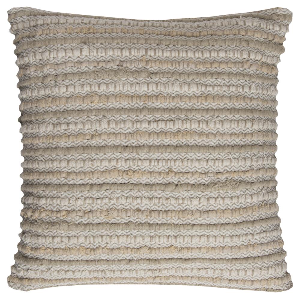 Rizzy Home T11559 Poly filled pillow 20-in x 20-in Beige/Natural Square Indoor Decorative Pillow