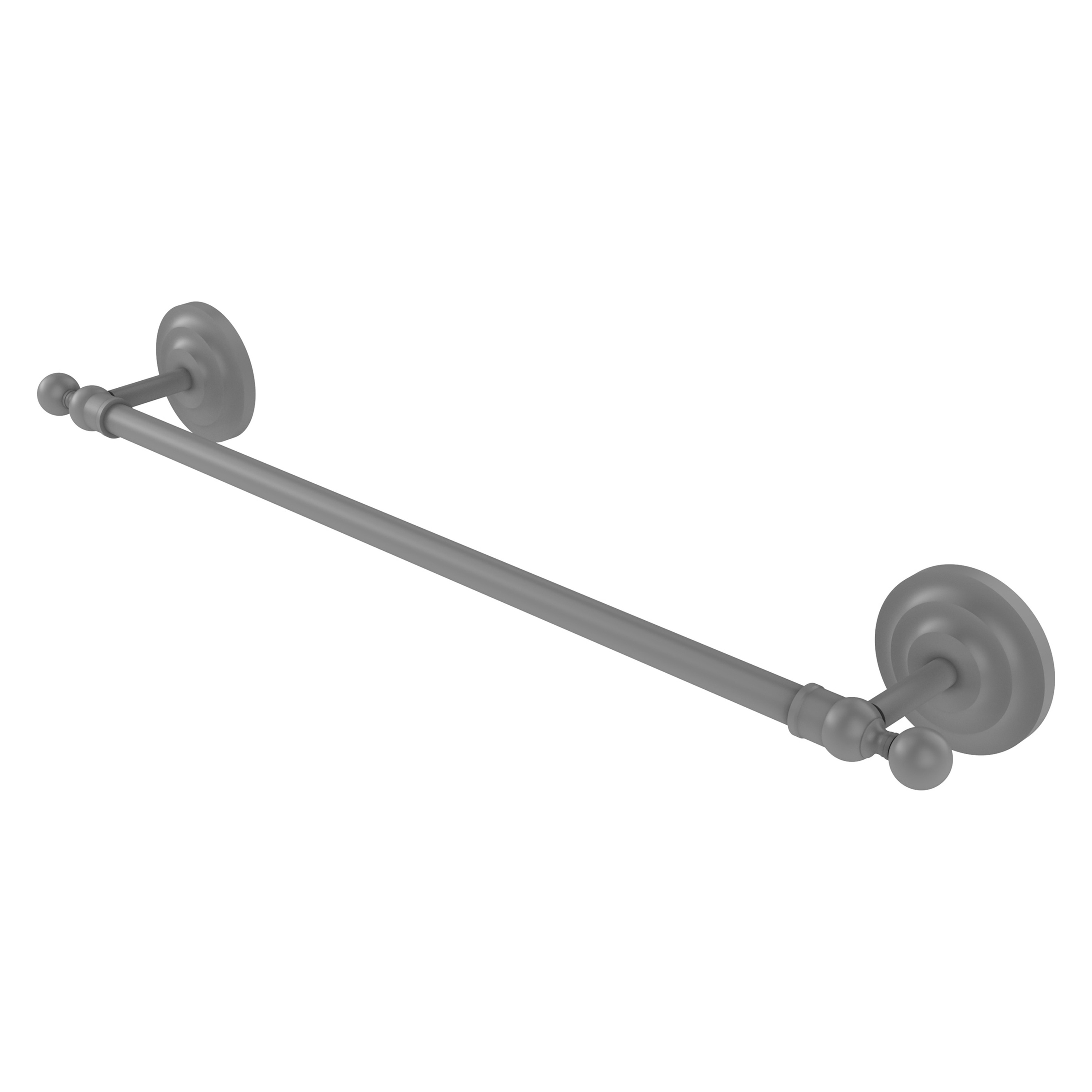 Allied Brass QN-41/24-GYM Que New 24-in Matte Gray Wall mount Single Towel Bar