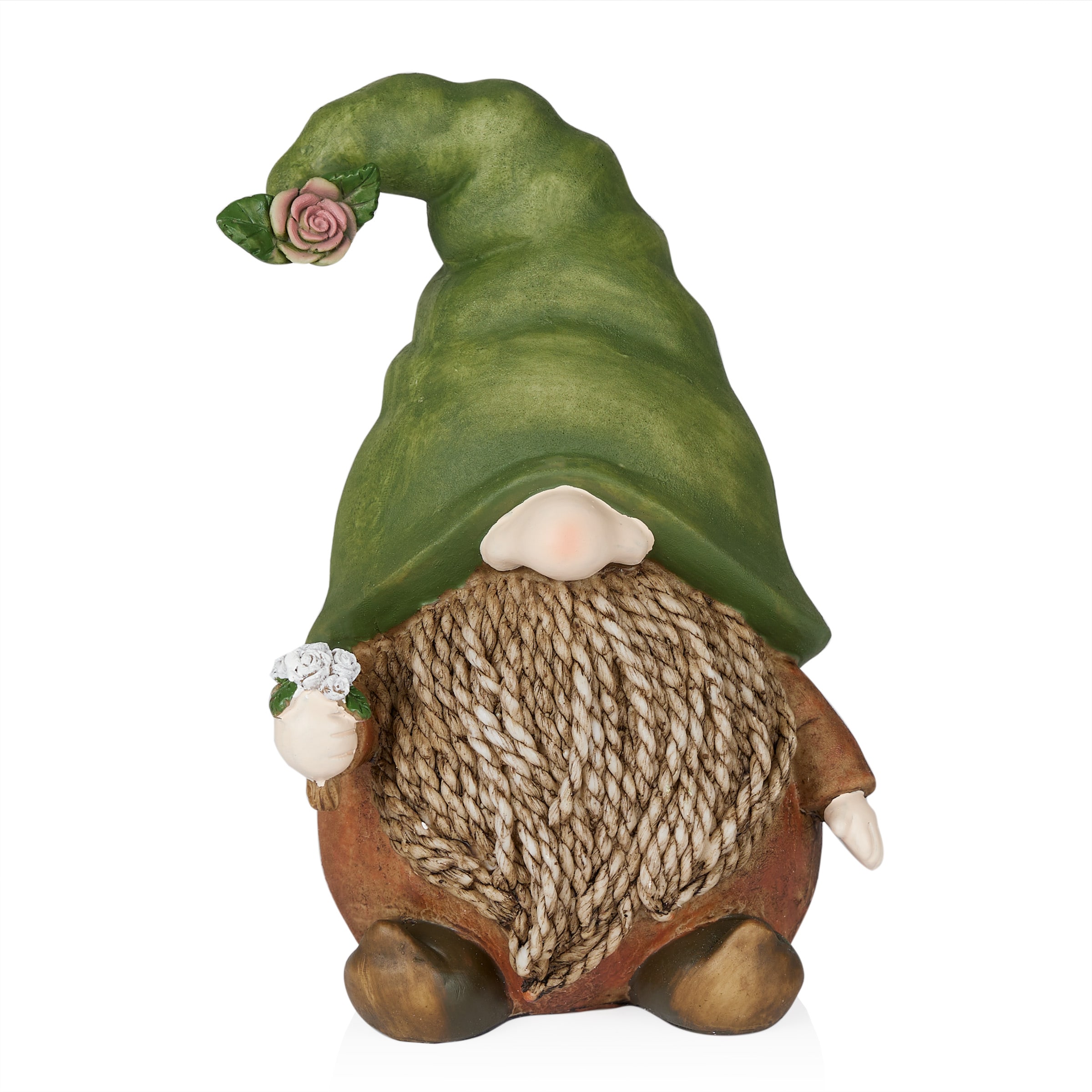 Alpine Corporation QWR1442 10-Inches H x 6-Inches W Multiple colors/finishes Gnome Garden Statue