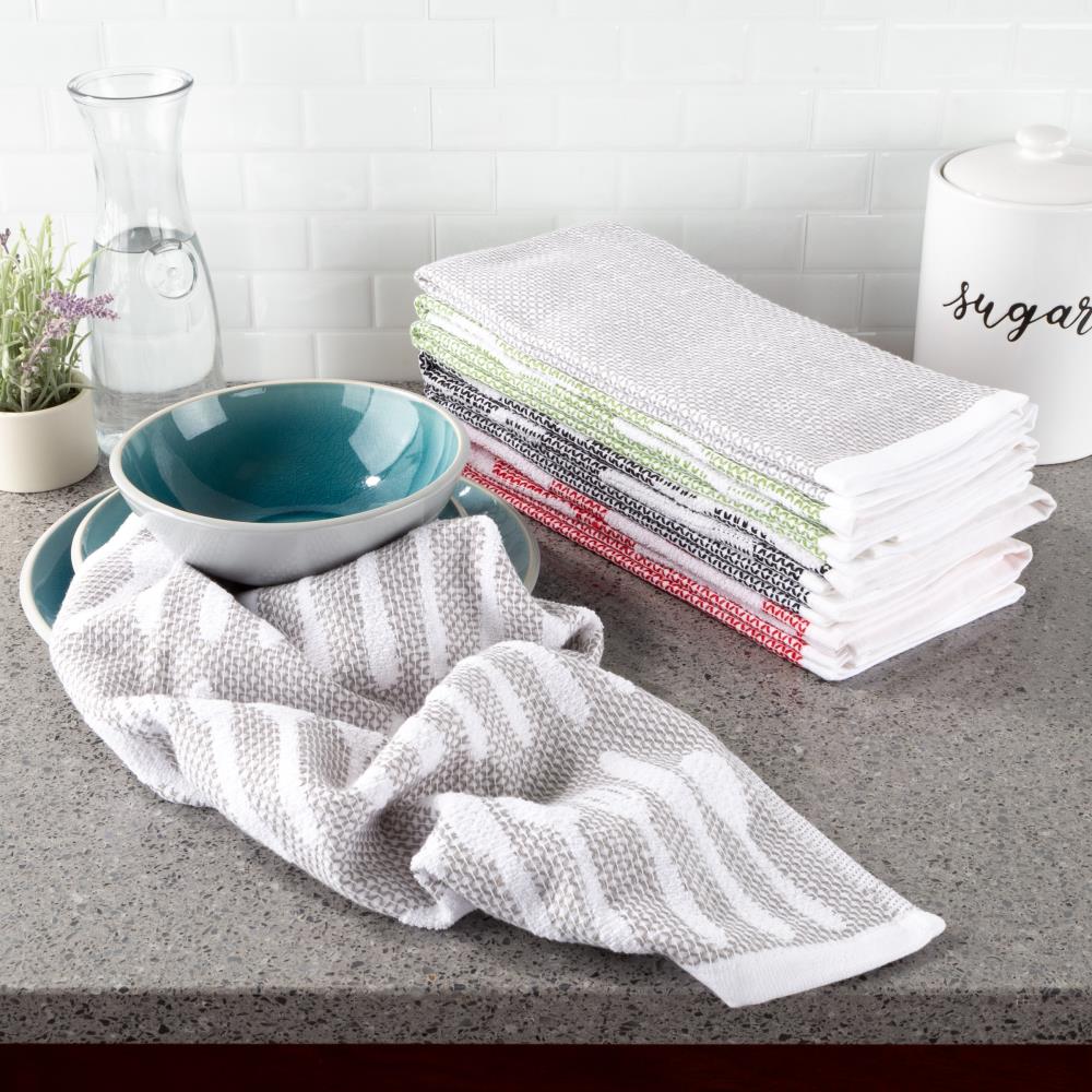 Hastings Home 8-Pack Cotton Stripe Any Occasion Dish Towel in the Kitchen  Towels department at