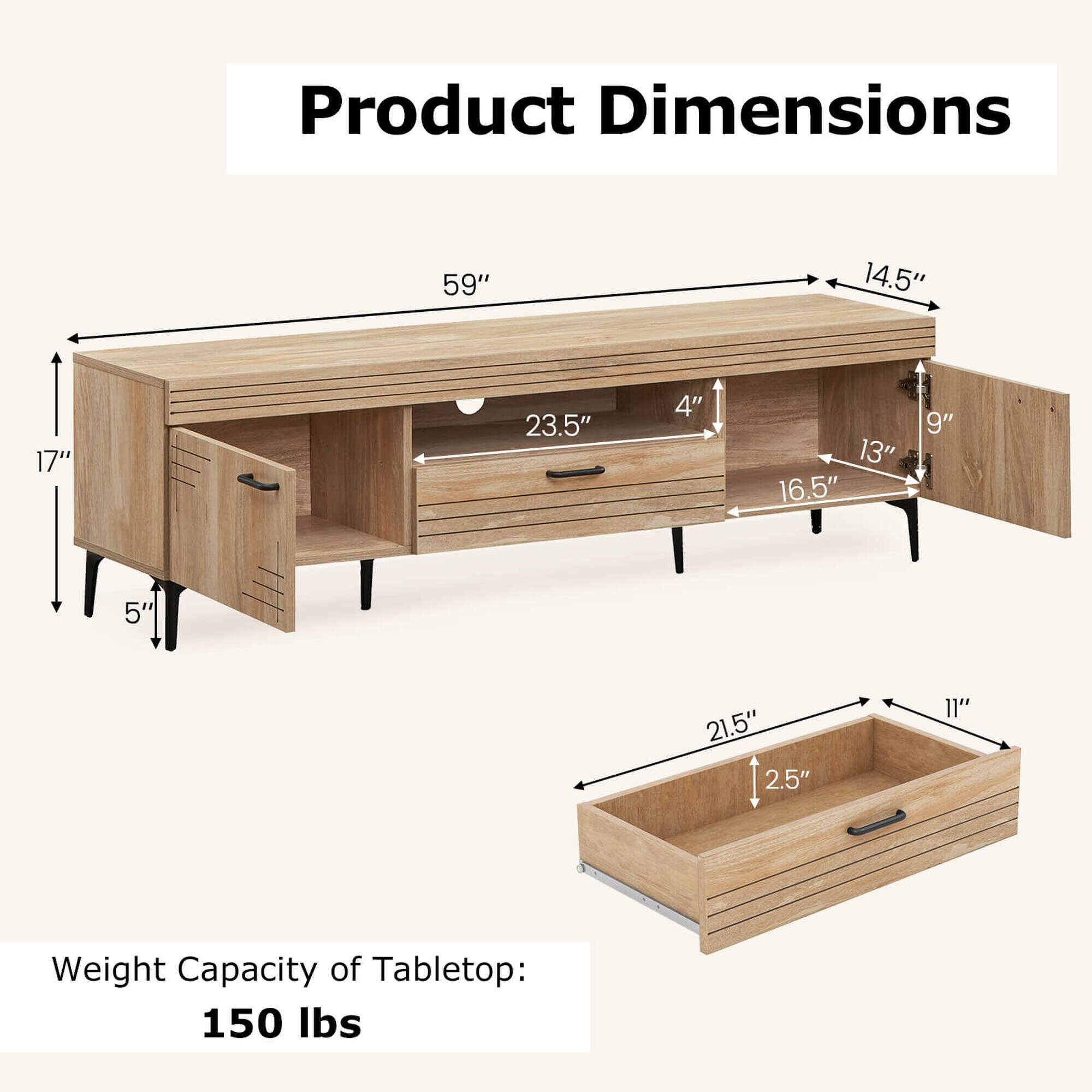 Costway HCST04213 Tv-Stands - View #2