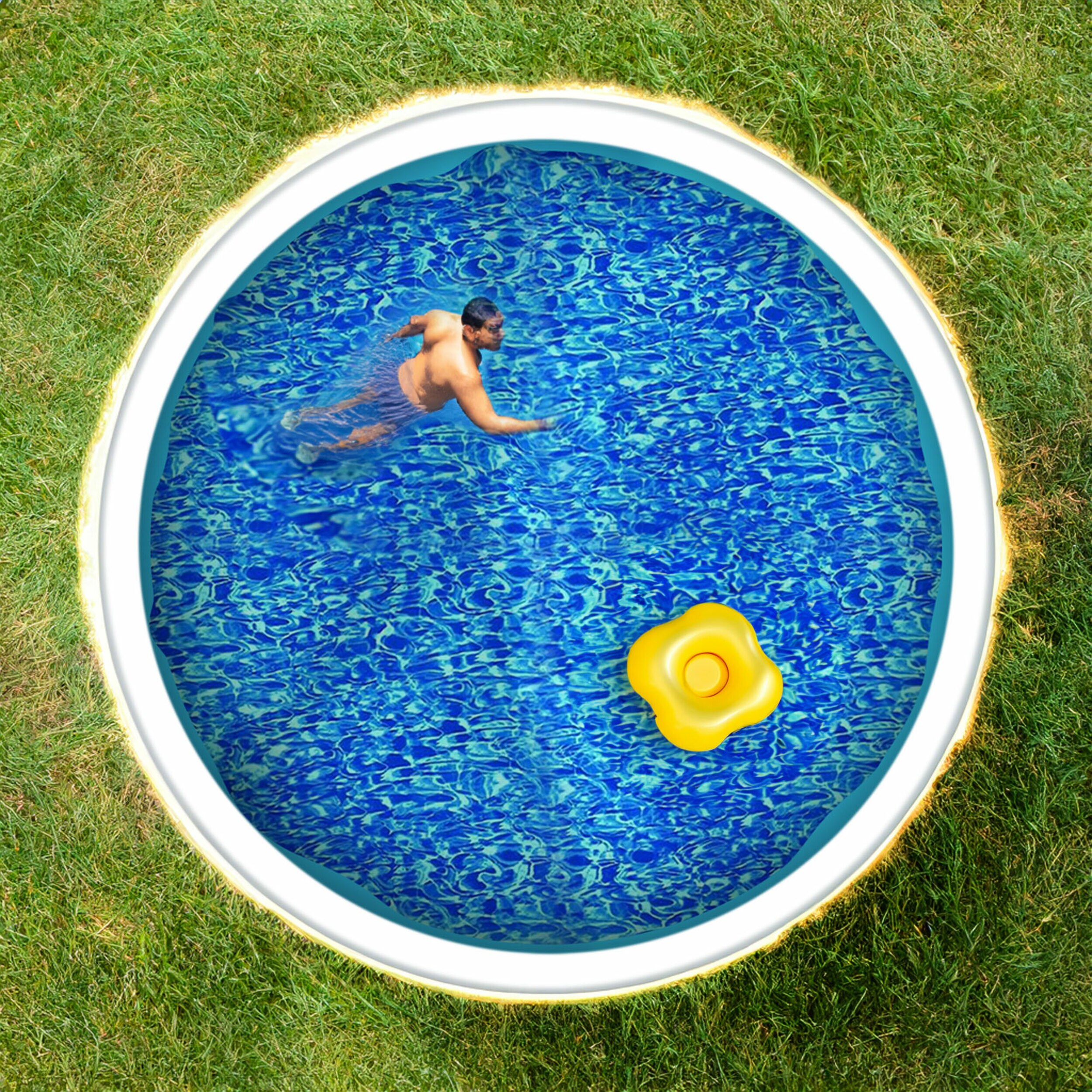 Swimline Blue Vinyl Pool Liner 95159 at Lowes.com