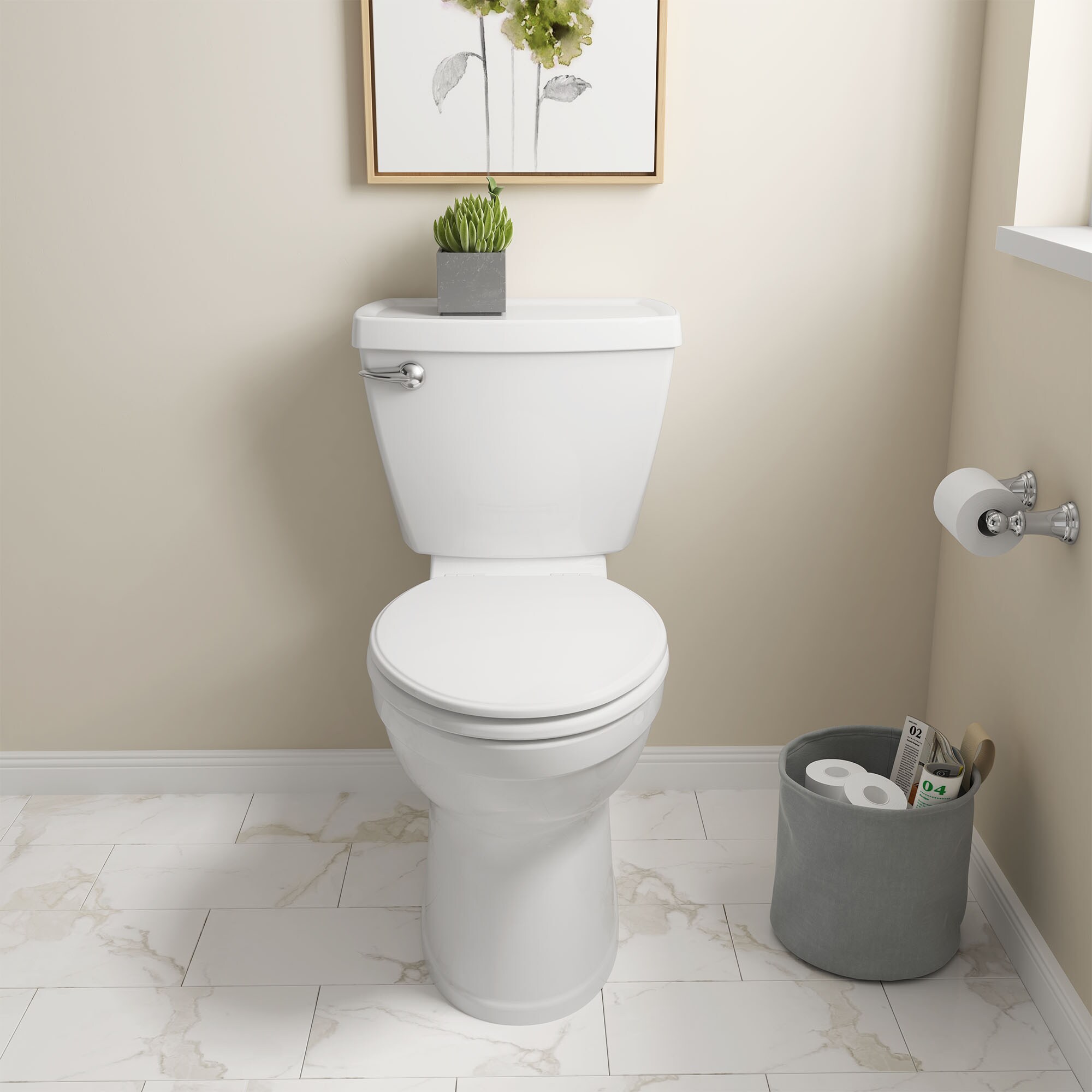 American Standard Moments Wood White Elongated Soft Close Toilet Seat 