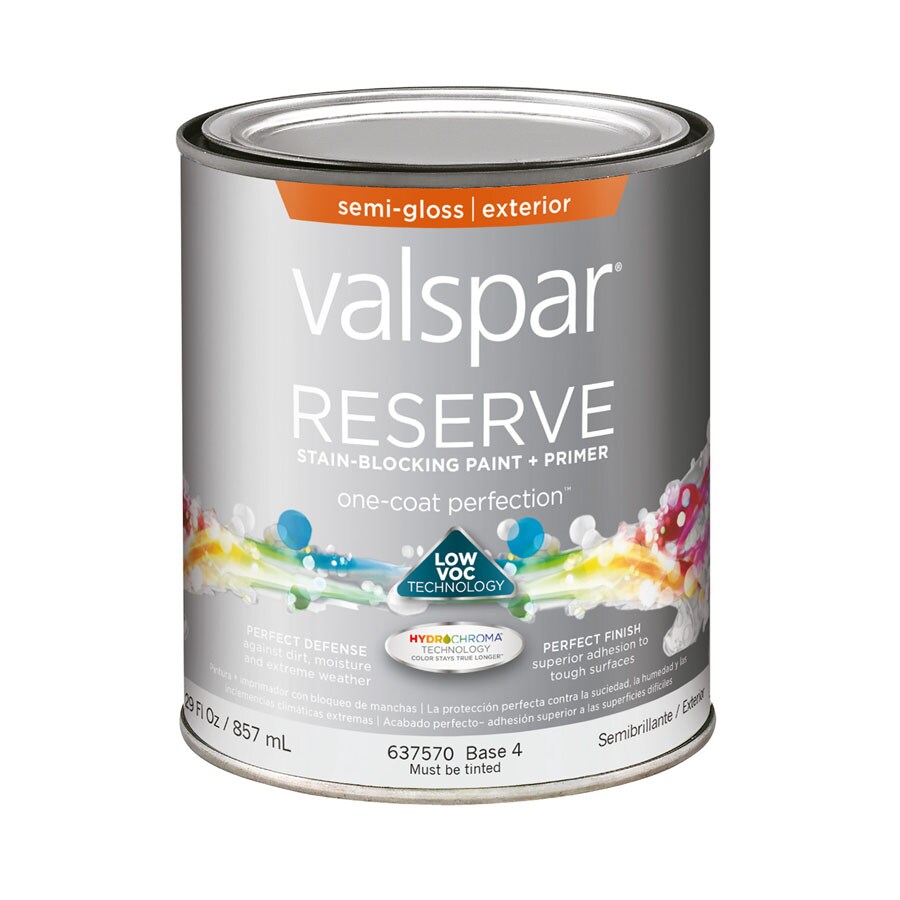 Valspar Reserve Semi-gloss Tintable Exterior Paint + Primer (1-quart ...