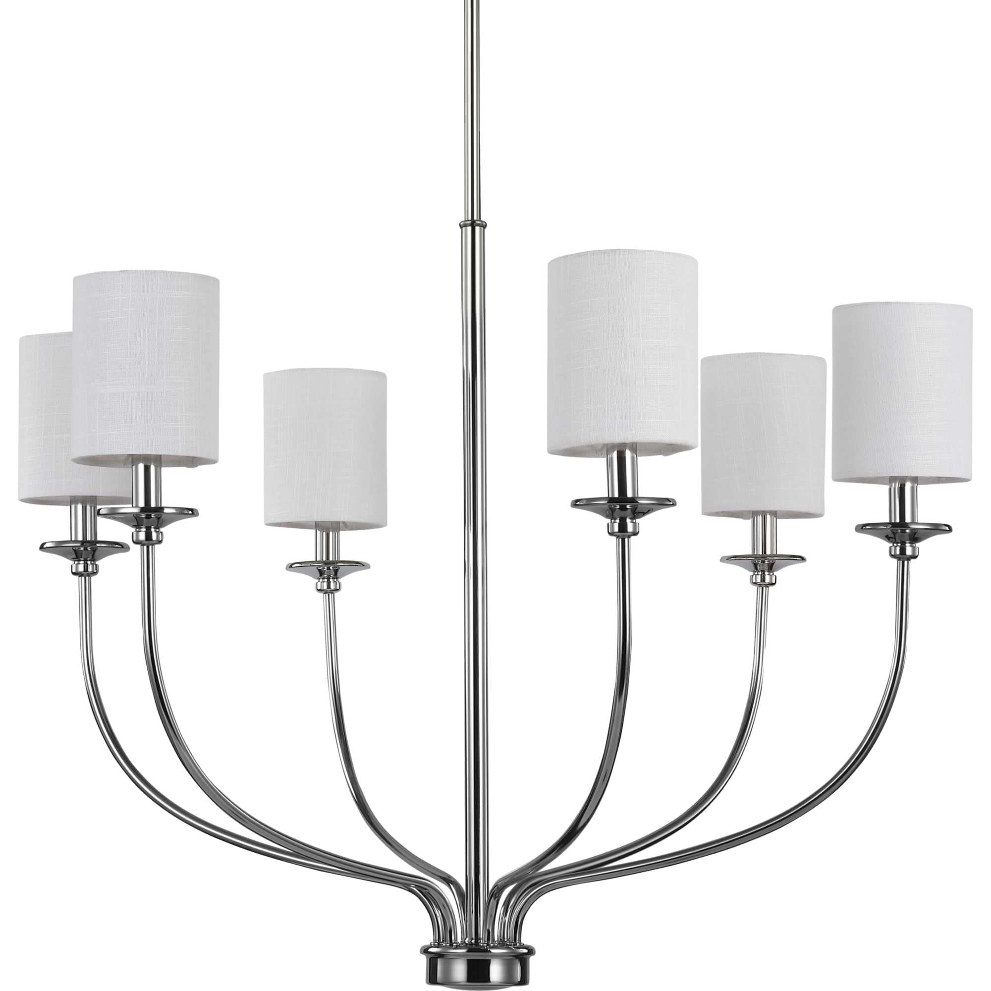 Progress Lighting Bonita 6-Light Polished Chrome Traditional Chandelier