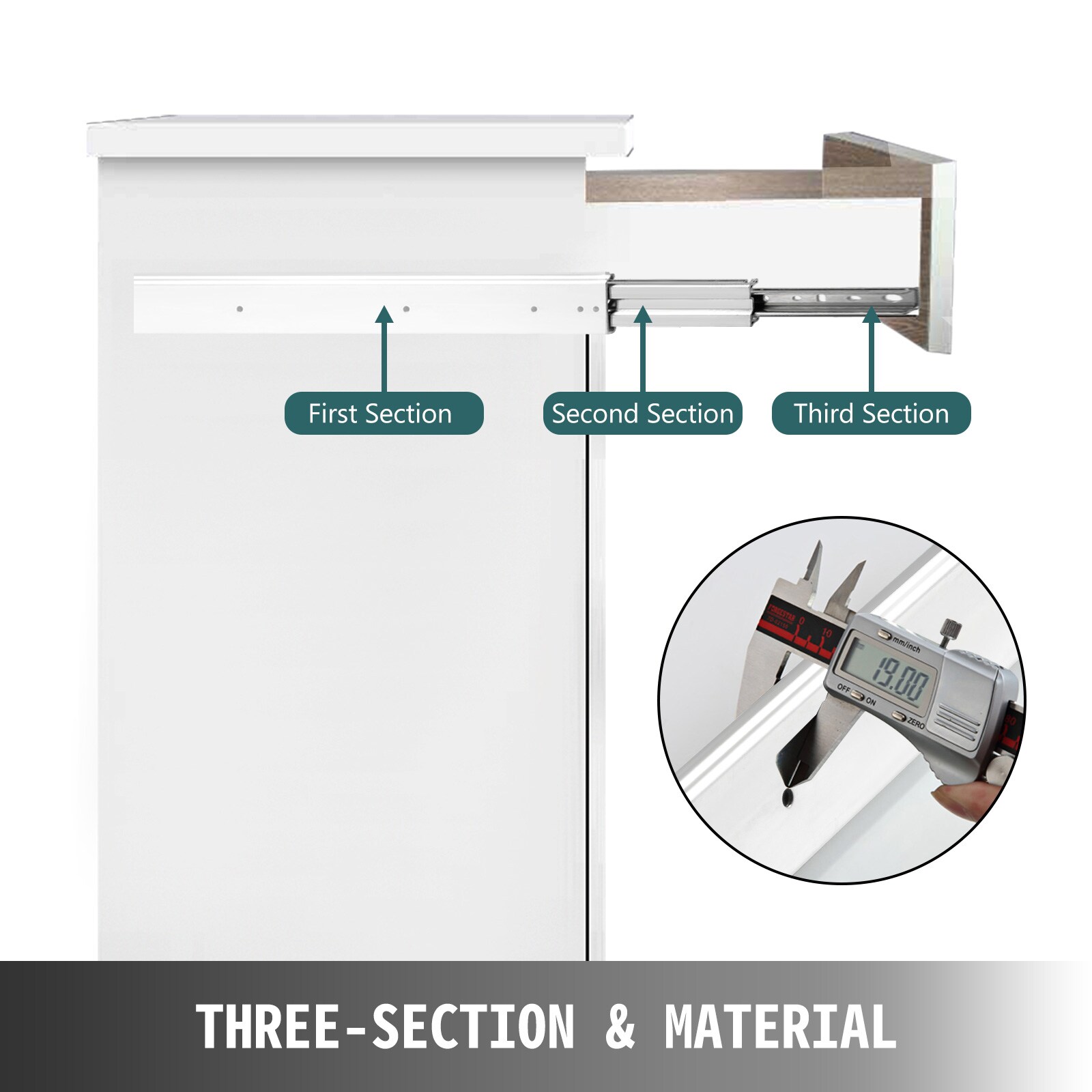 VEVOR CTDG26YC500B00001V0 Drawer-Slides - View #3