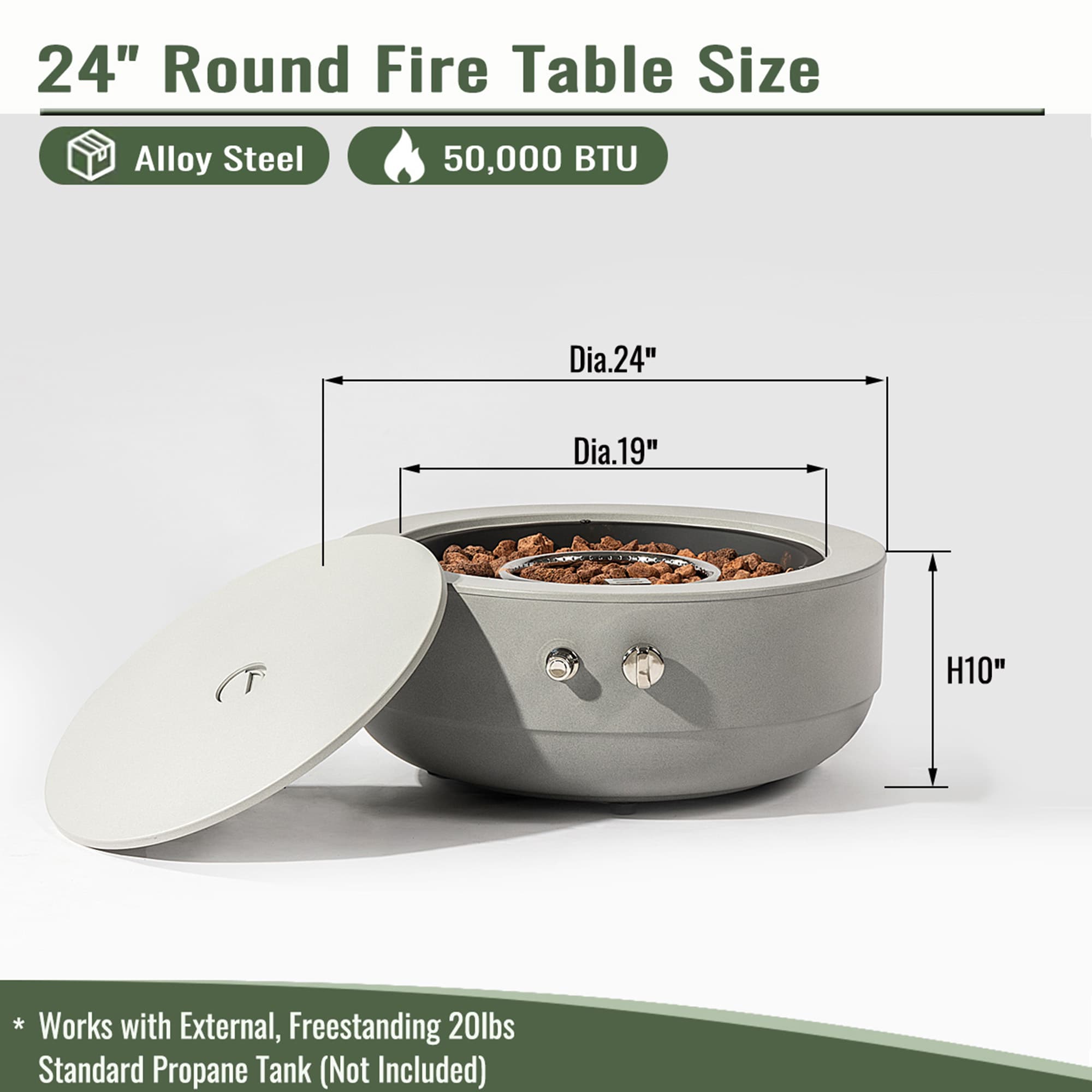 SINOFURN SYA640153BK Outdoor-Gas-Firepits - View #5