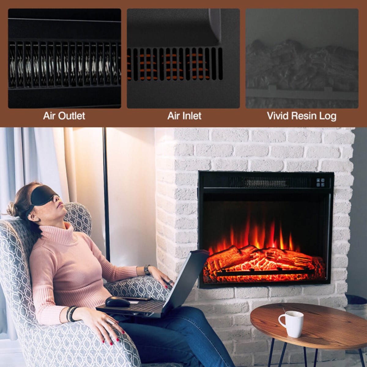 Clihome CL-BKUS-10194 Electric-Fireplaces - View #8
