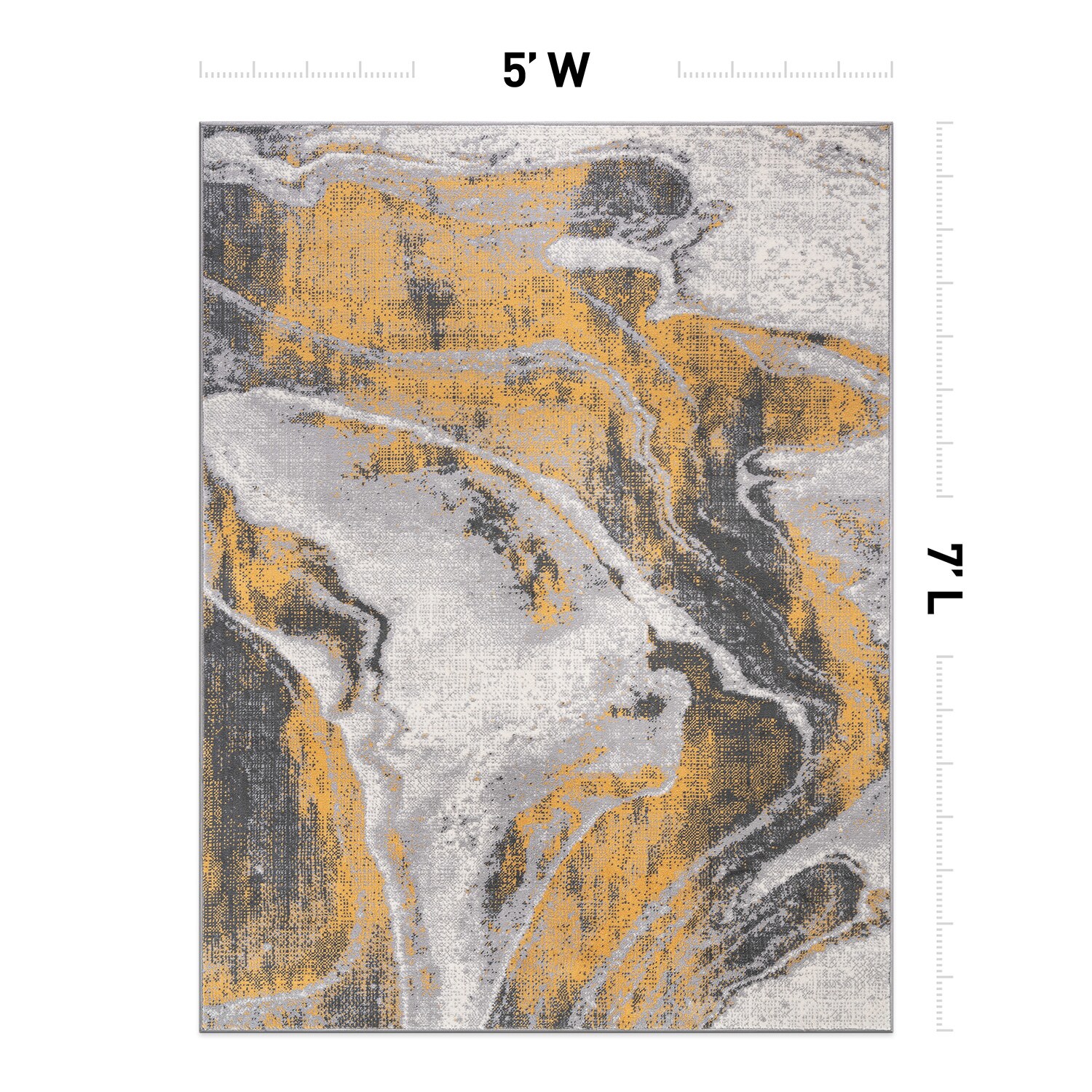 World Rug Gallery 2091YELLOW5X7 rugs - View #2