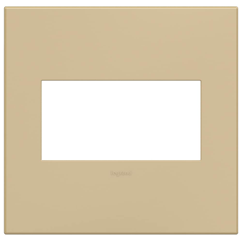 Legrand AWP2GGS4 adorne 2 -Gang Specialty Size Golden Sands Plastic Indoor Screwless Square Wall Plate