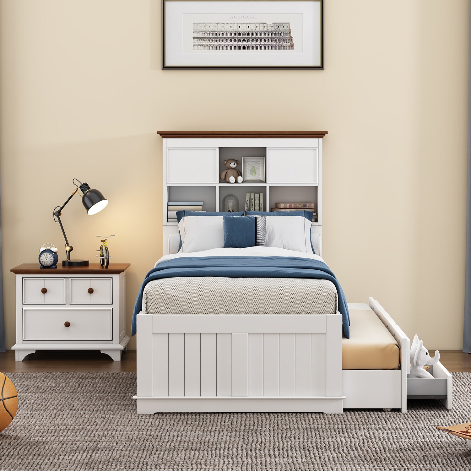 2 Pieces Wooden Captain Bedroom Set Bedroom Furniture at Lowes.com