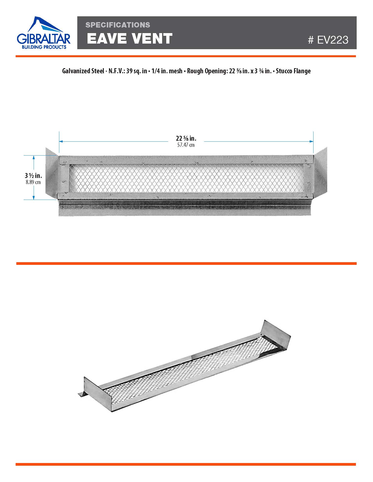 Gibraltar Building Products 24.25-in x 4.5-in Silver Galvanized