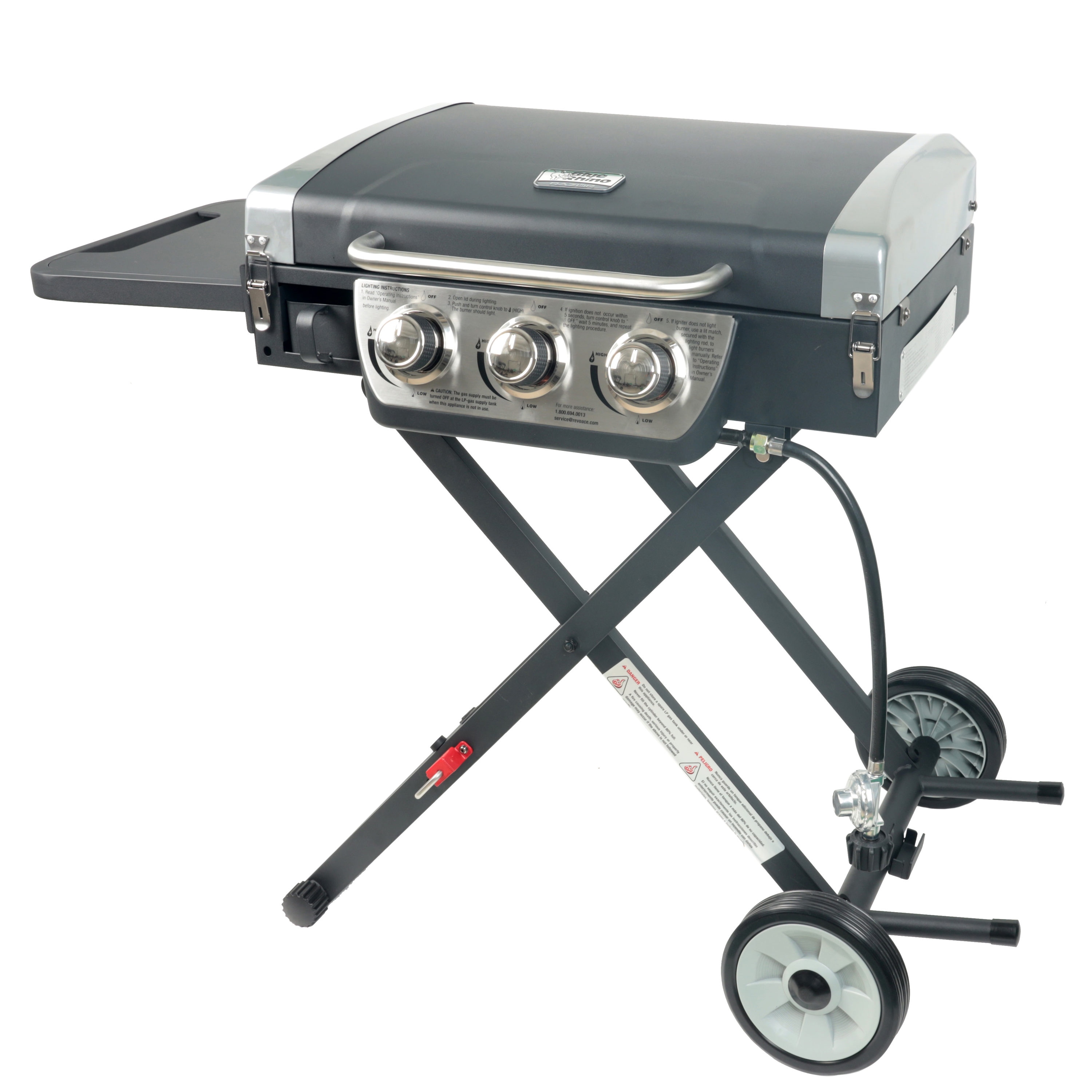 2 Burner Portable Stainless Steel BBQ Table Top Grill for Outdoors - 22 x 18 x 15 (L x W x H) - Assembly Required