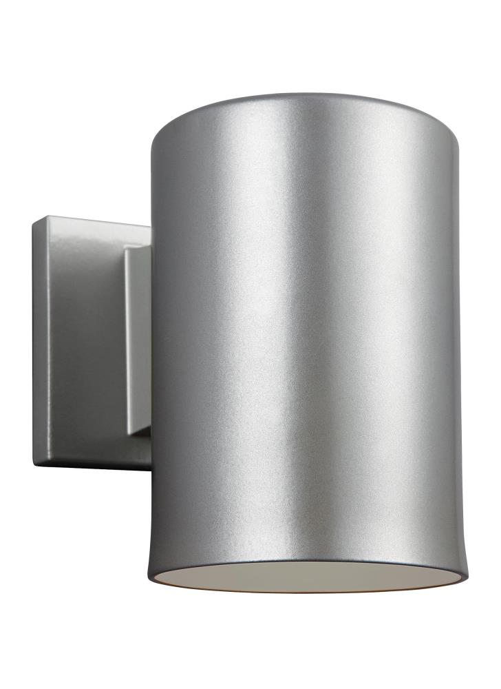 Generation Lighting 8313801EN3-753 Outdoor Cylinders 1 -Light 7.2500-in H Brushed Nickel Hardwired Dark Sky Outdoor Wall Light