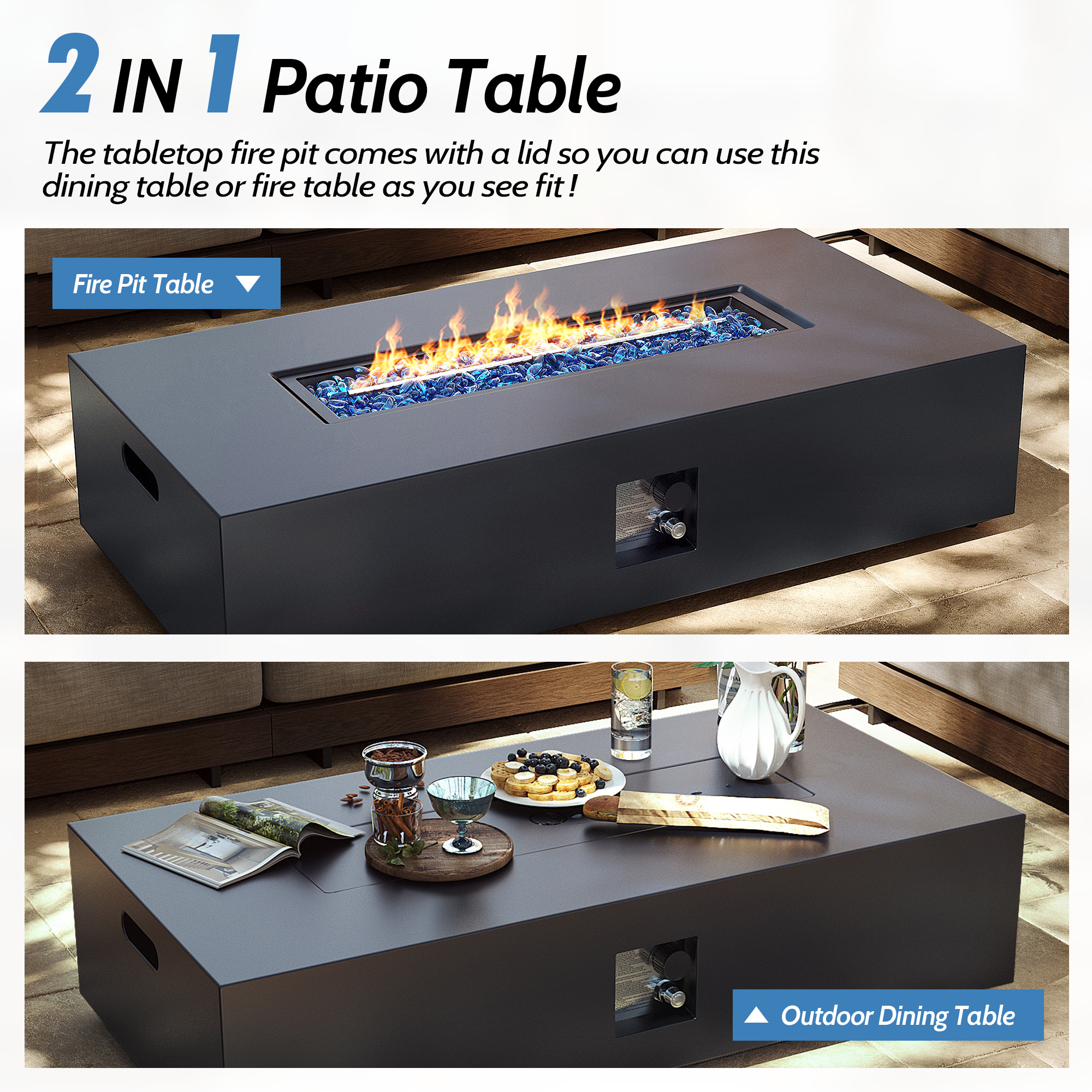 UPHA PL-56TPCFX-BR-K Outdoor-Gas-Firepits - View #7