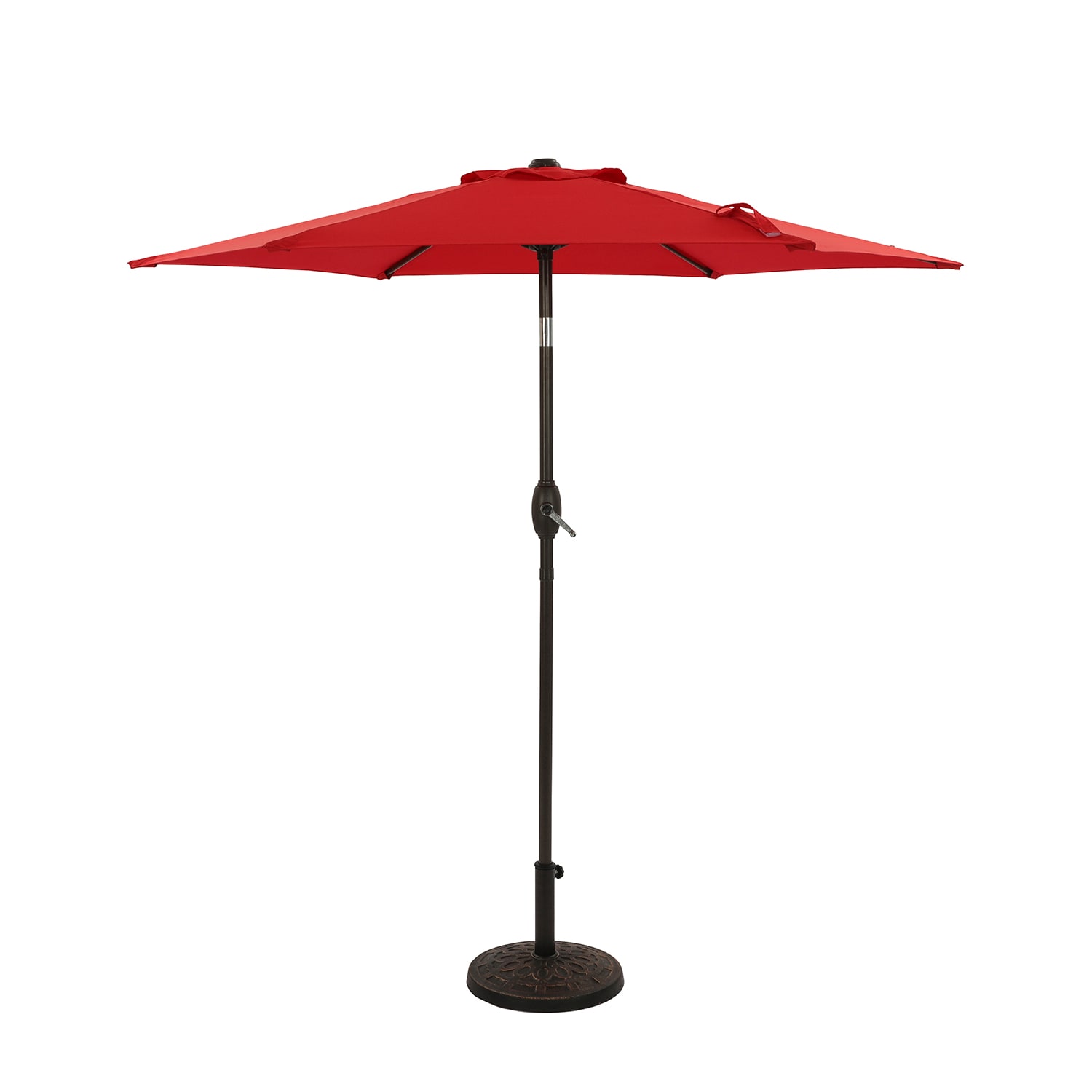 BANSA ROSE LLDM0408 7.5-Feet Steel Red Market Patio Umbrella