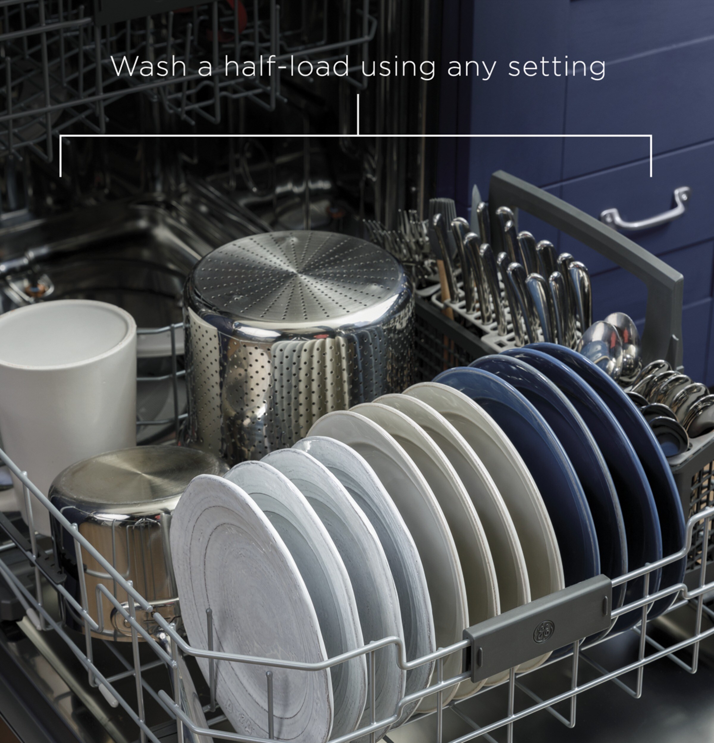 GE Dry Boost Top Control 24-in Built-In Dishwasher (Fingerprint-resistant  Stainless Steel) ENERGY STAR, 48-dBA in the Built-In Dishwashers department  at
