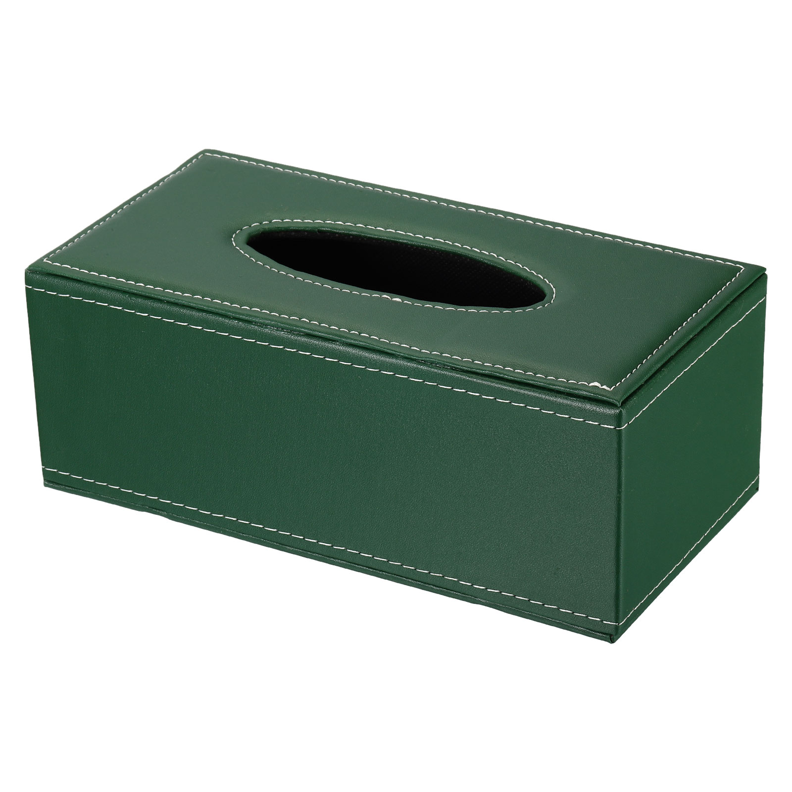 PATIKIL 9.4x4.7x3.7 Inch Tissue Box Cover PVC Leather Rectangle Waterproof Napkin Paper Towel Dispenser Holder for Countertop Home Office Car Green