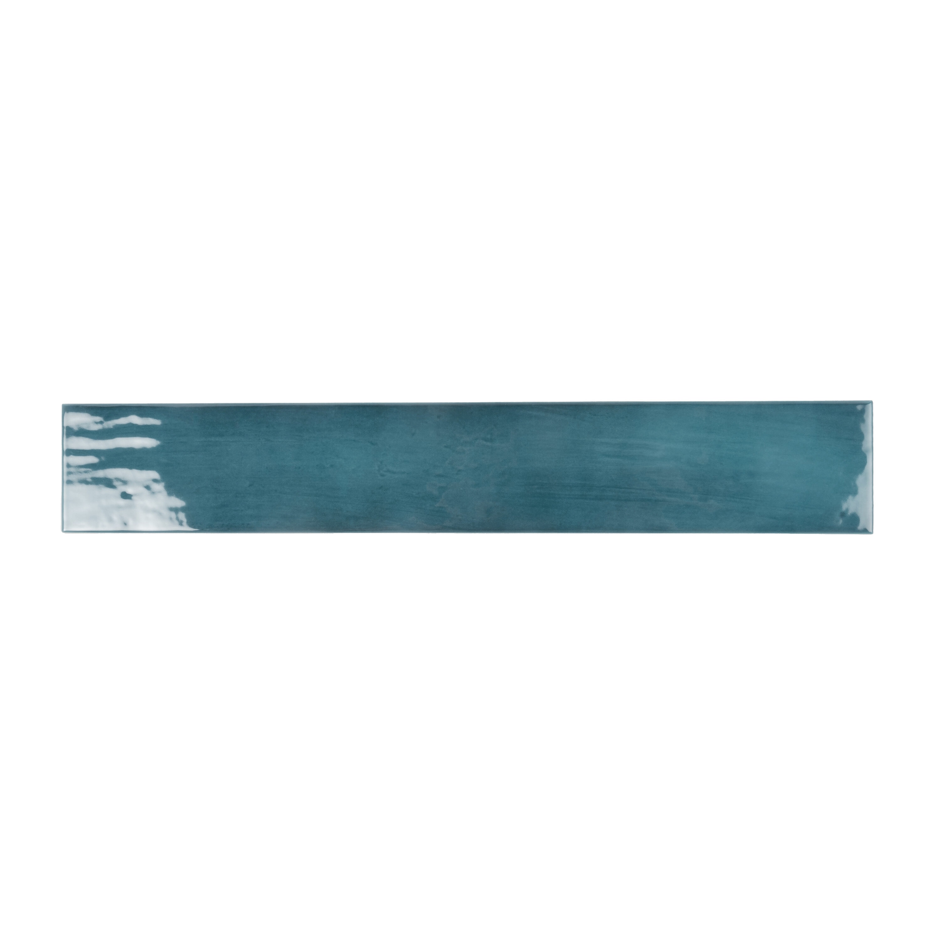 Apollo Tile CRE88GLR2616 Silken Teal Green 3-in x 16-in Glossy Ceramic Brick look Large format Floor and Wall Tile ( 10.76-sq ft Carton )