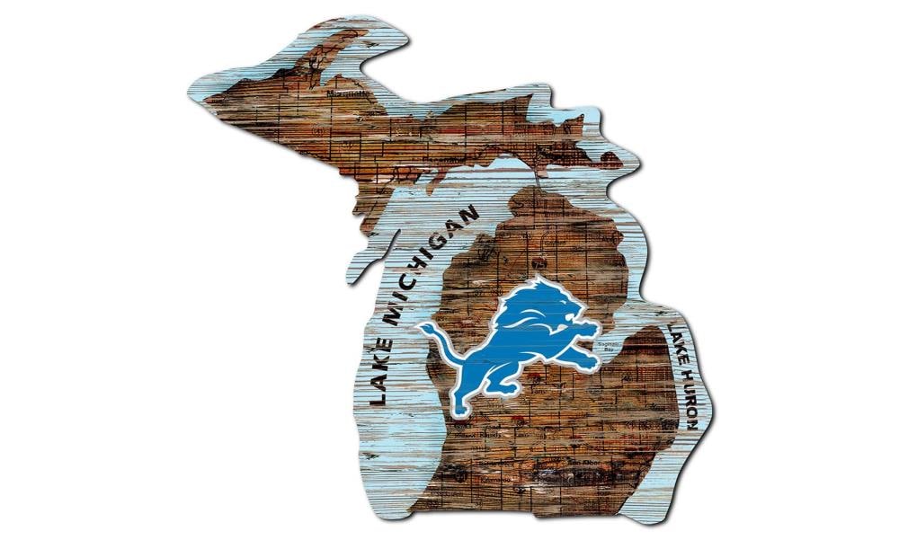 Detroit Lions NFL 25-Layer Stadium View Wall Art For Sale