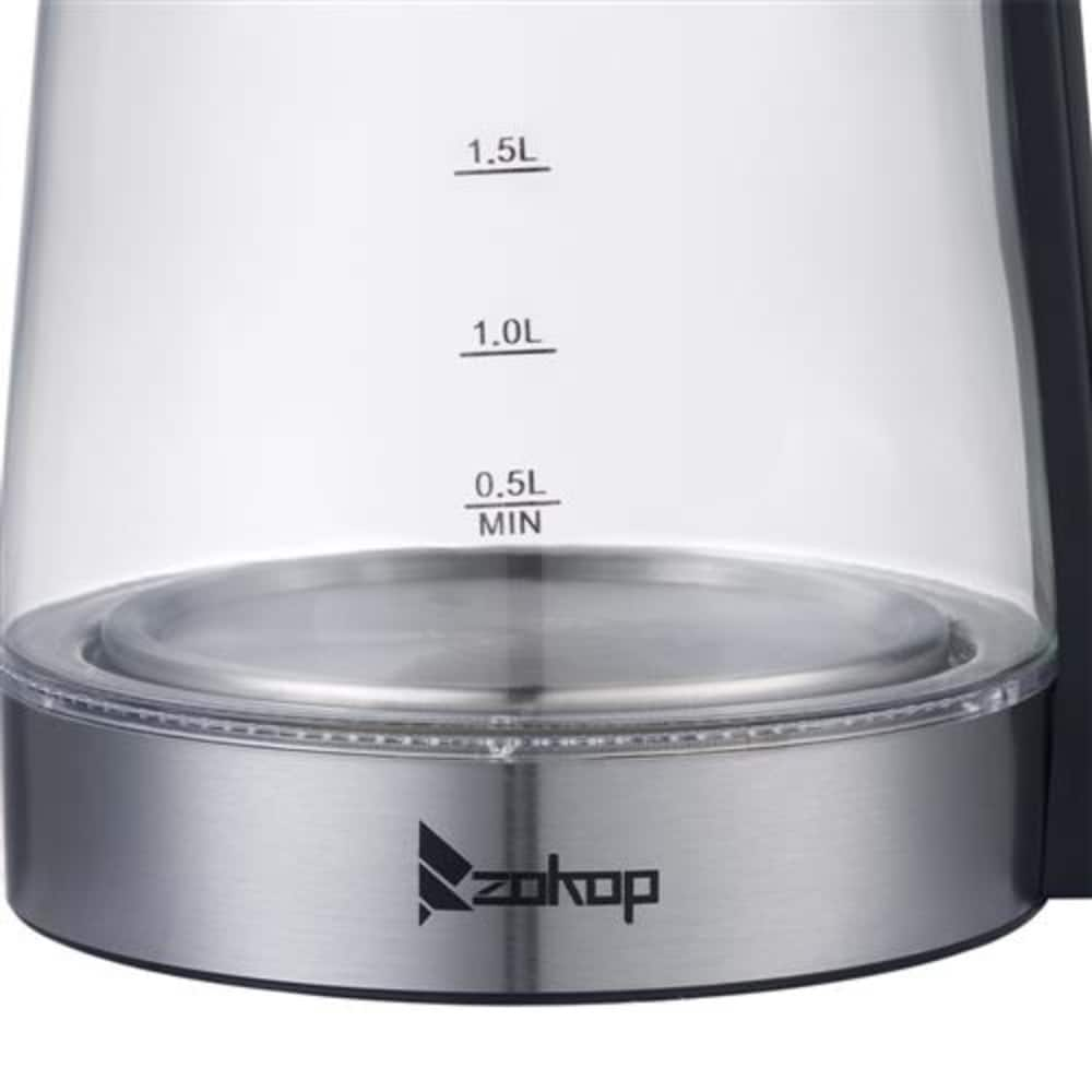 Outopee Clear 10-Cup Corded Digital Electric Kettle in the Water Boilers &  Kettles department at