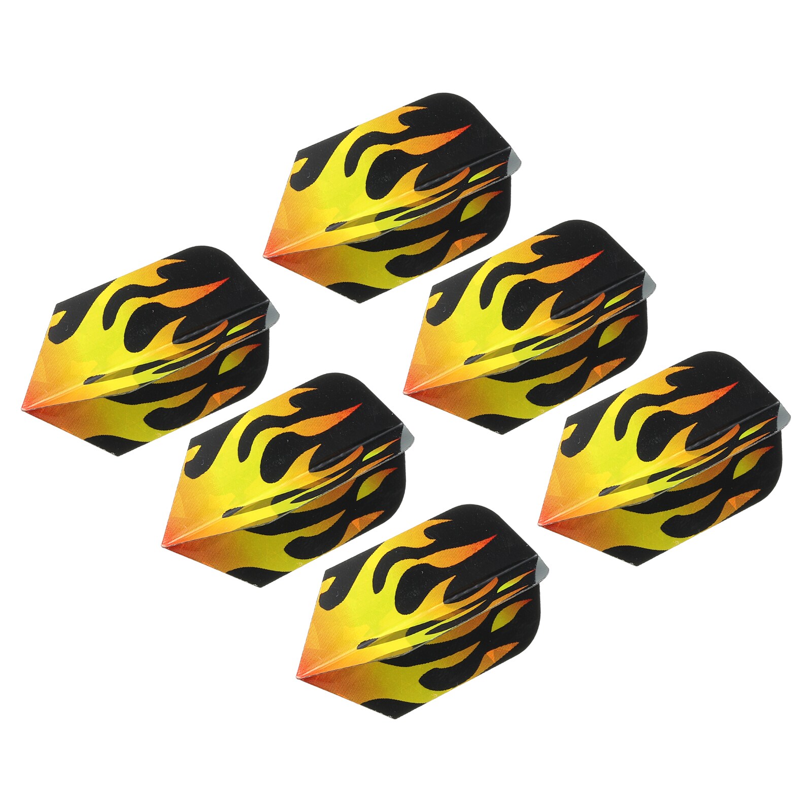 PATIKIL Slim Dart Flights 6pcs PET Unique Design Dart Accessories for Steel Tip Dart and Soft Tip Darts Black Yellow