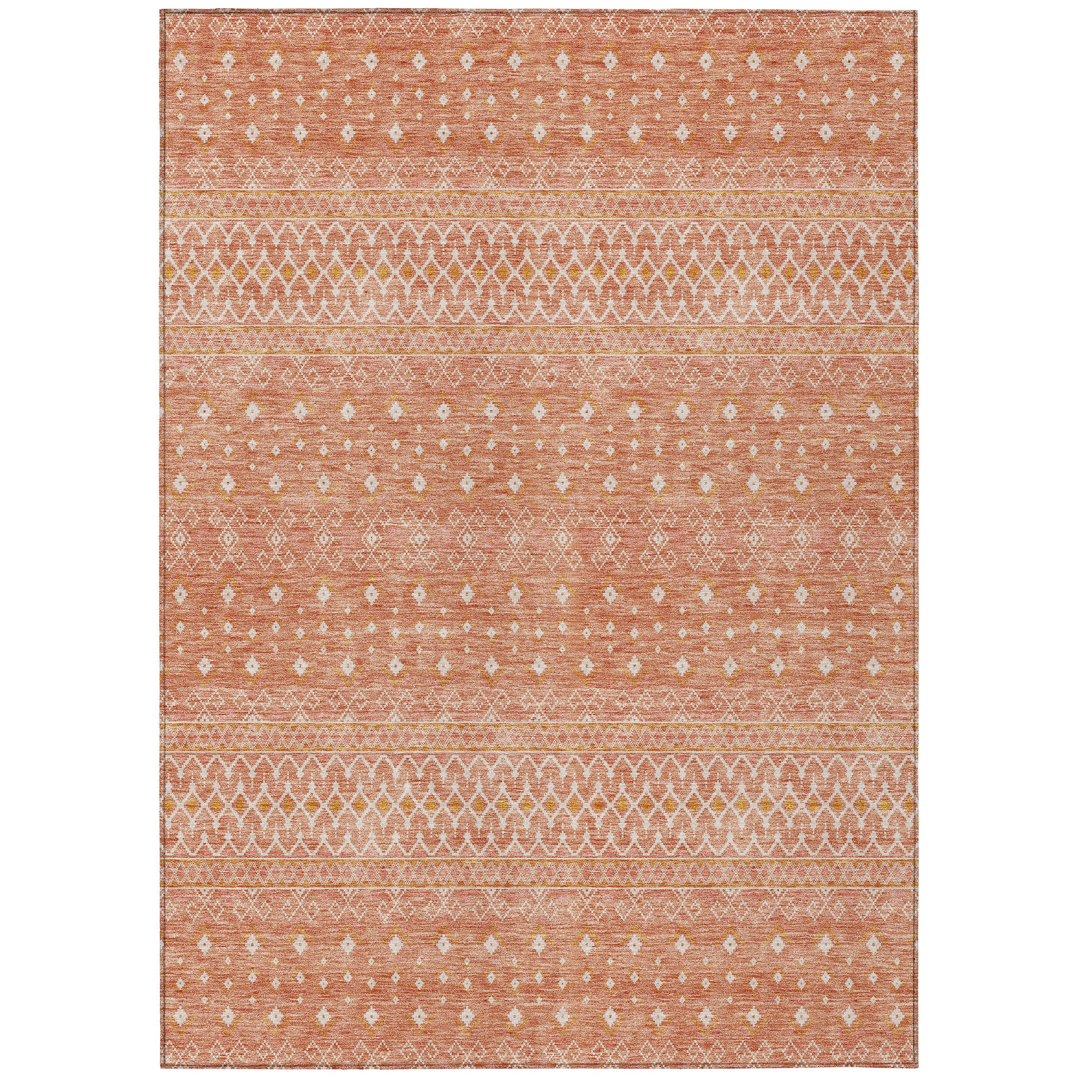 Addison Rugs ACN709SM5X8 Chantille ACN709SM 5 x 7 (ft) Polyester Salmon Rectangular Indoor/Outdoor Geometric Machine washable Area rug