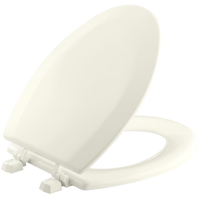 Kohler Triko Biscuit Elongated Toilet Seat In The Seats Department At Com - How To Install A Kohler Toilet Seat