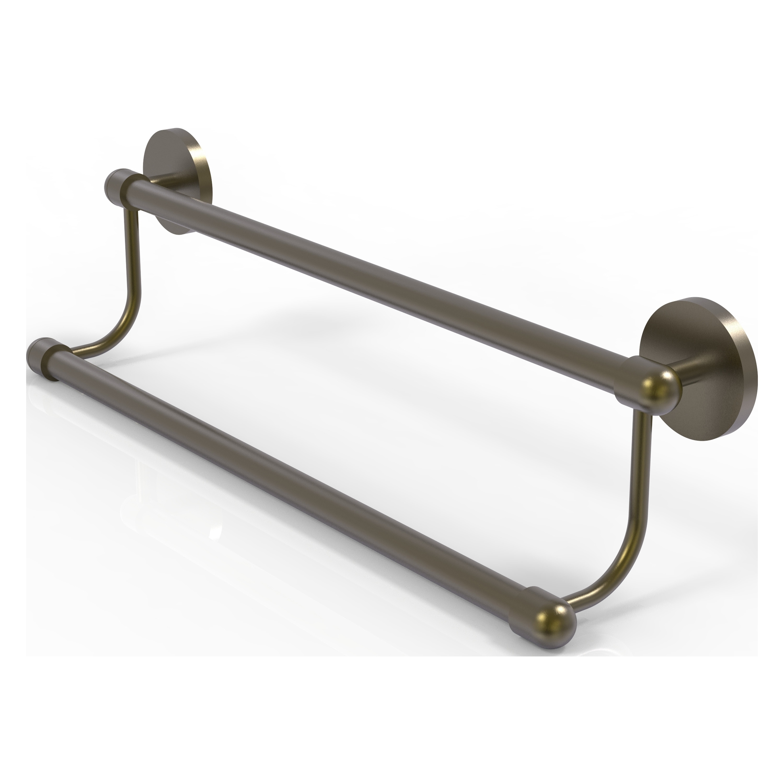 Allied Brass TA-72/36-ABR Tango 36-in double Antique Brass Wall mount Double Towel Bar