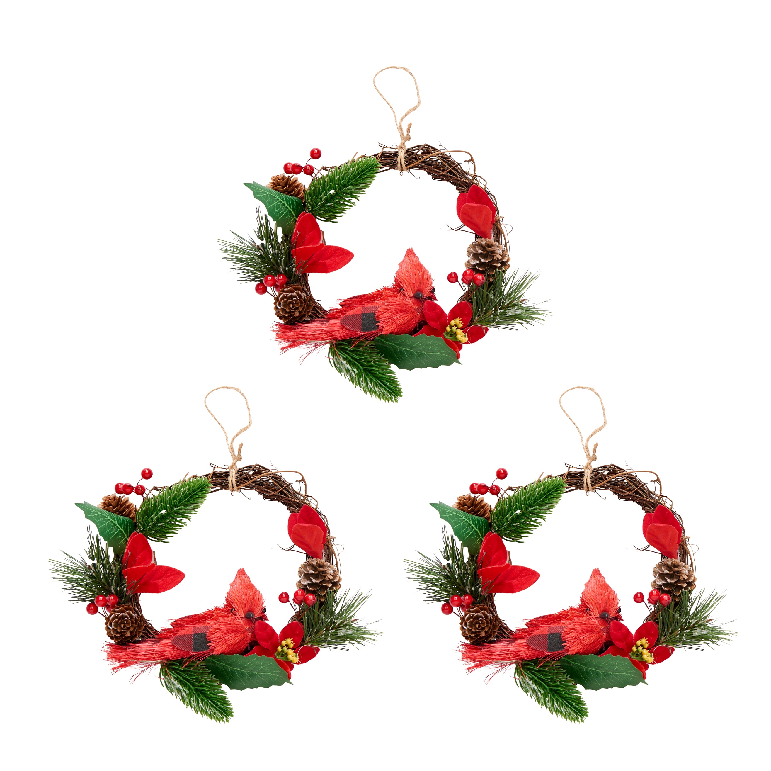 Worth Imports 3 -Pack Red Animals Standard Indoor Ornament set