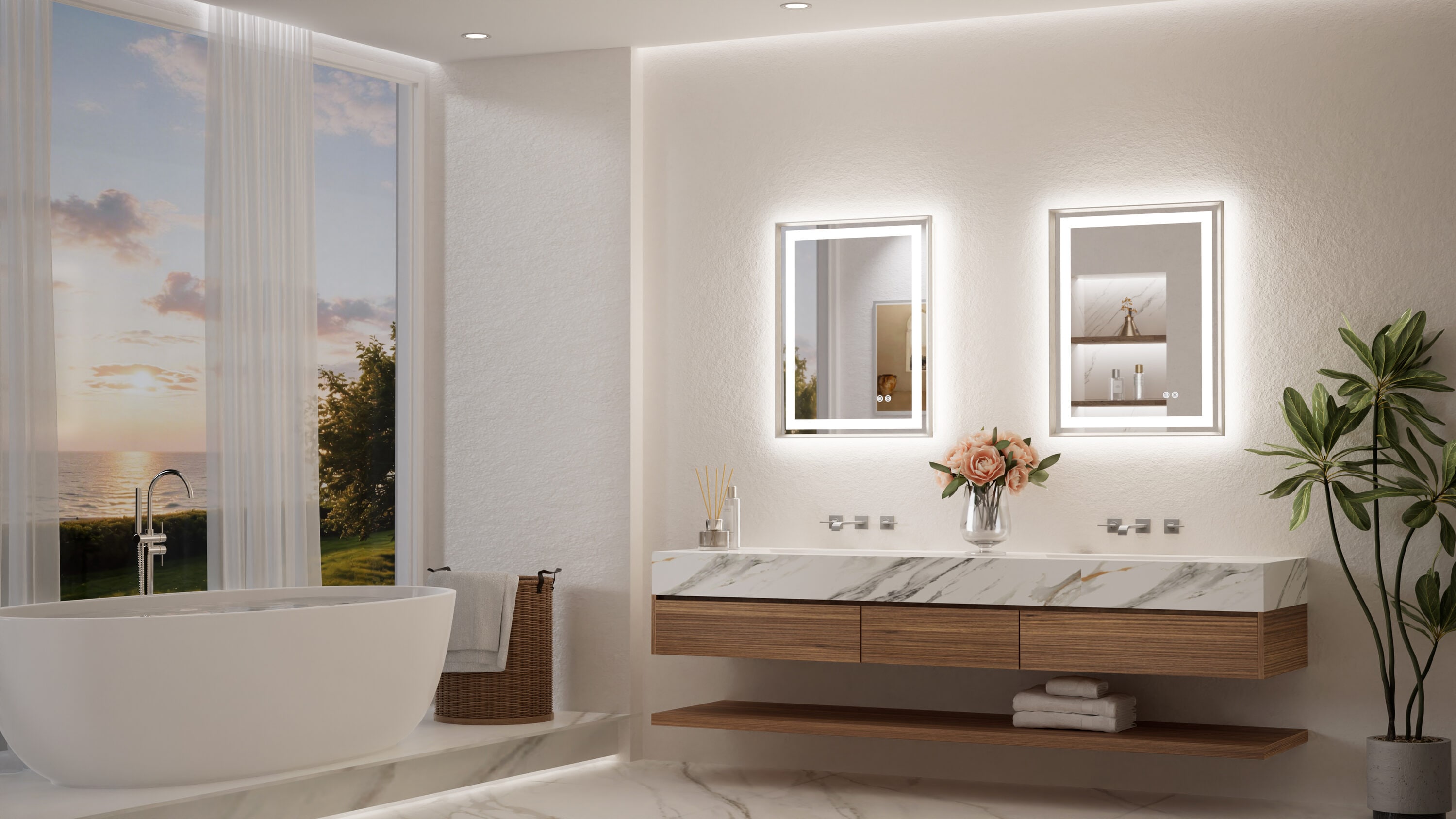 TETOTE LSC-TE-2028RN-B66 Framed-Bath-Mirrors - View #2