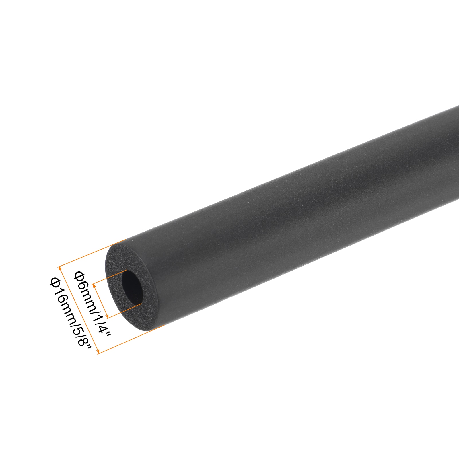 Unique Bargains 2pcs 0.3 Meter/1ft Pipe Insulation Tube 1/4inch(6mm) ID ...