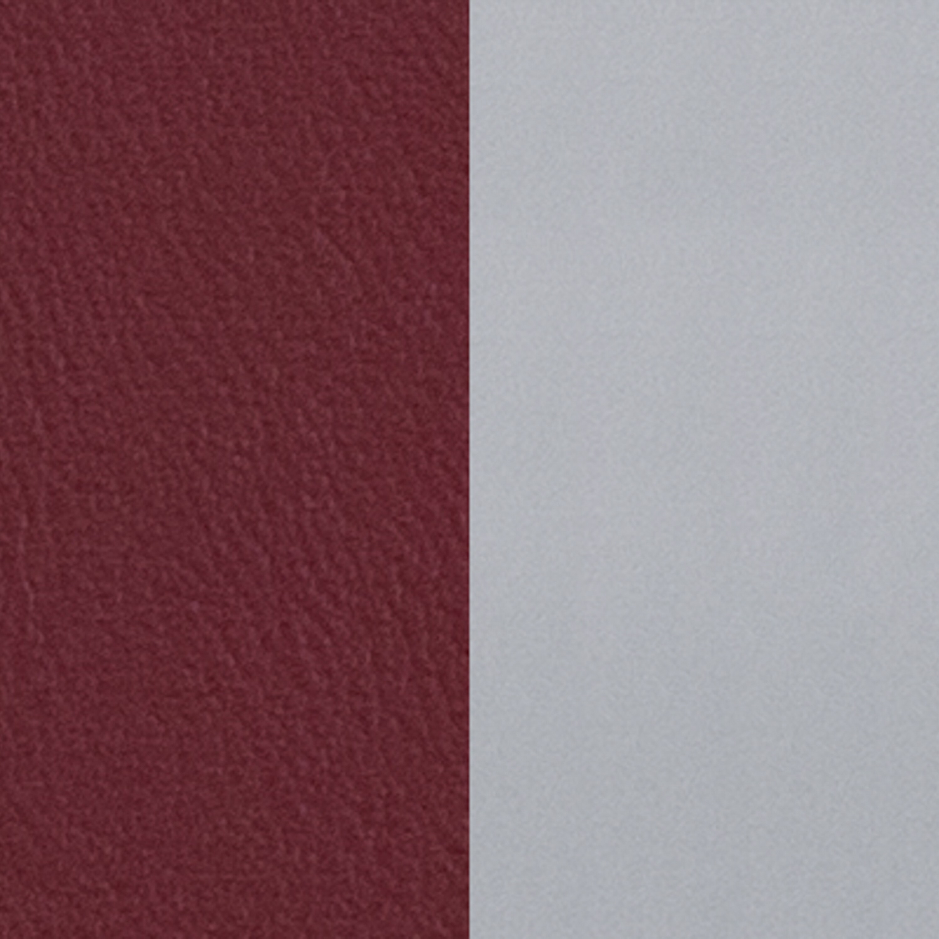 Elegant Burgundy Vinyl and Silver Steel Slat Back Side Chair