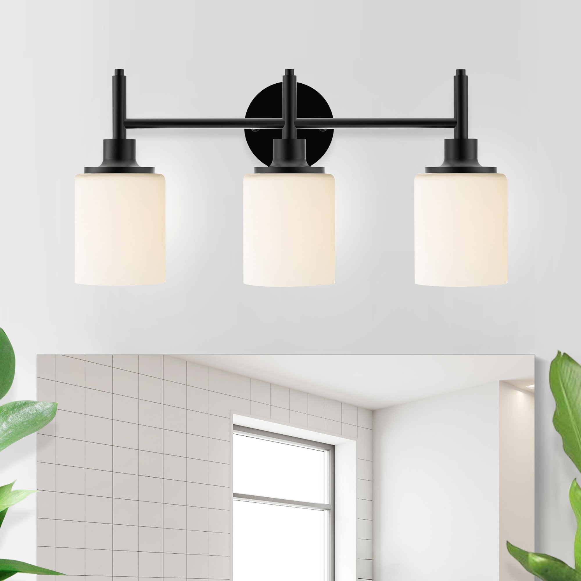 Edvivi EW3175BK Grady 21.6-in 3 -Light Matte Black Modern/contemporary Vanity light