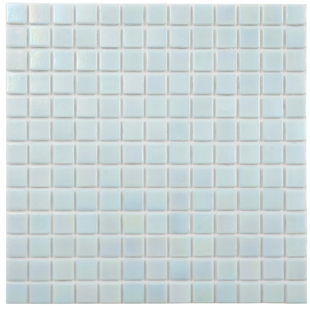 Apollo Tile Sample - Nacreous Stone Blue 4-in x 5-in Glossy Glass Patterned Floor and Wall Tile